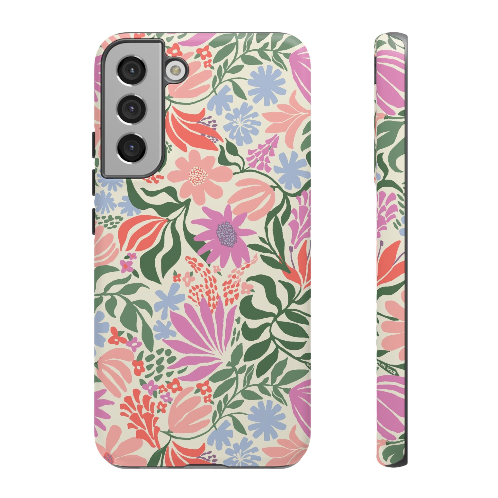 Luxury Botanica Pastel Samsung Galaxy S22 Plus Case – Matte | blush, lavender, sage pastel botanical wildflower print