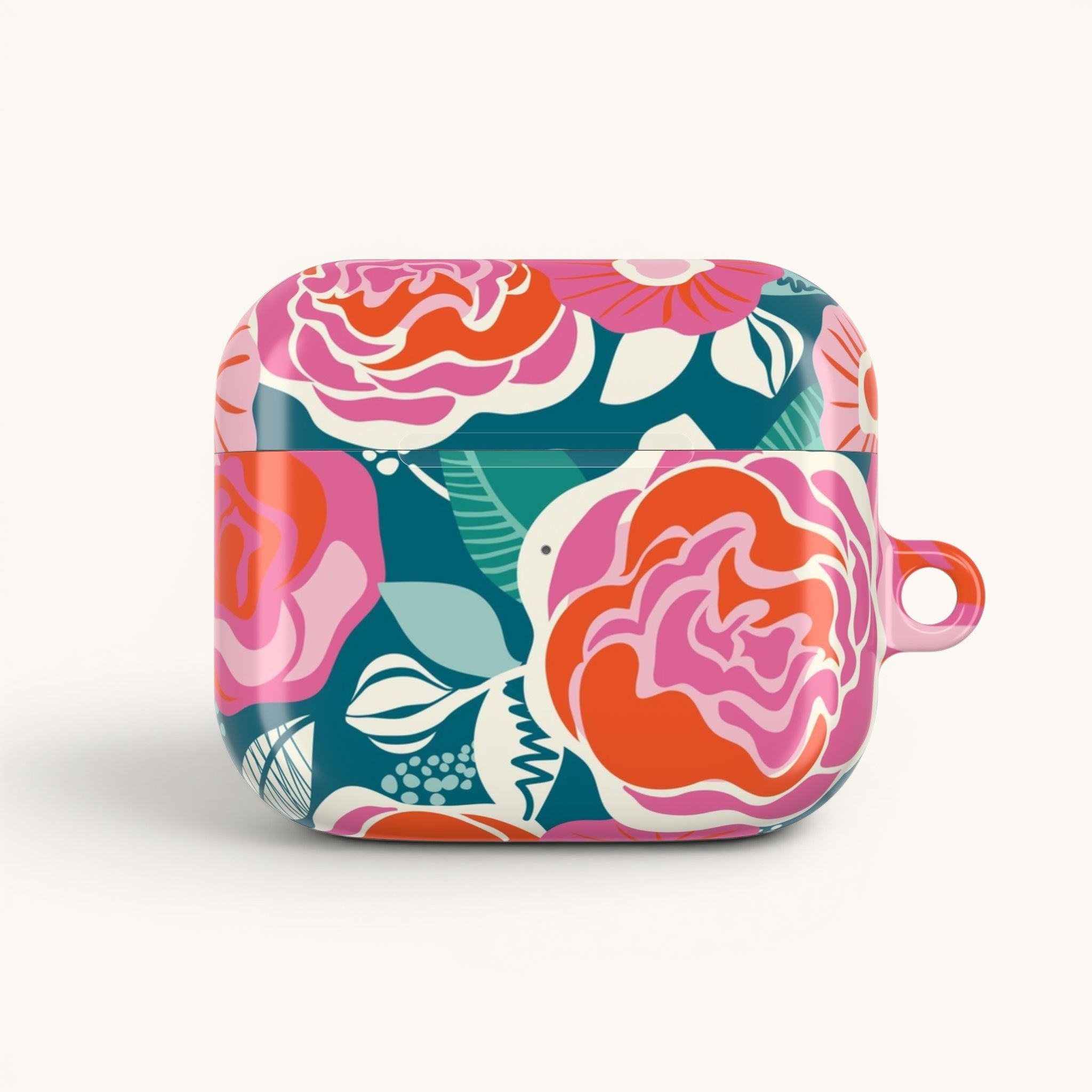 Tea Rose Teal AirPods Case
