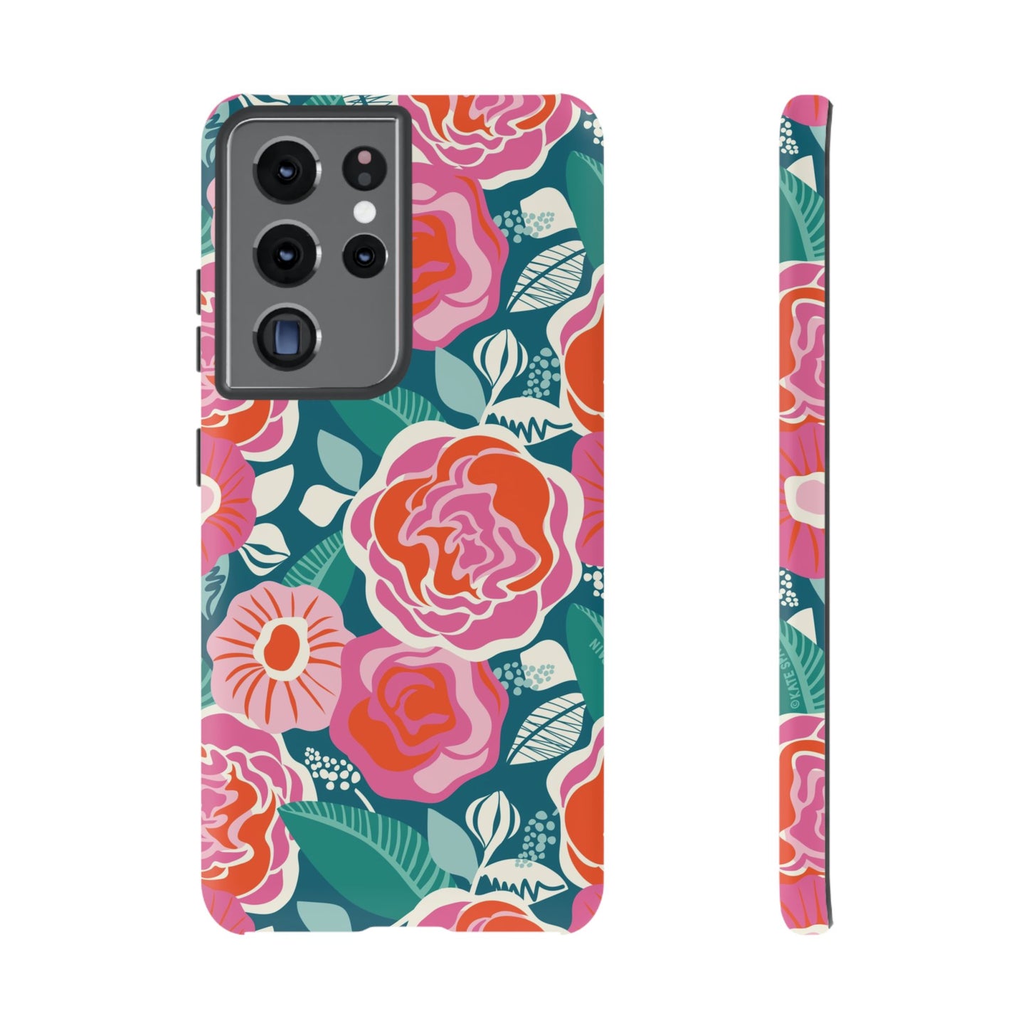 Tea Rose Teal Samsung Galaxy Tough Case
