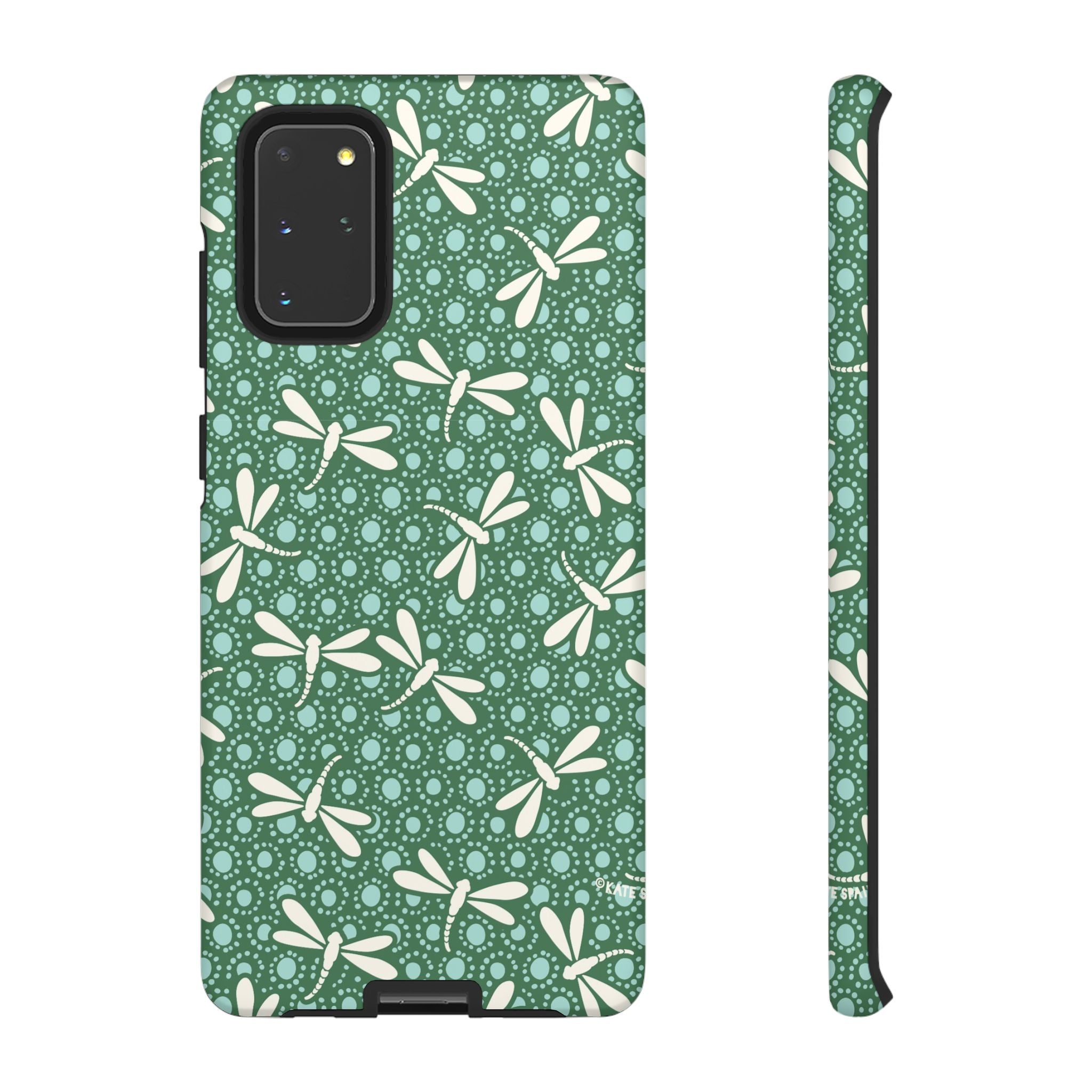 Dragonfly Samsung Galaxy S20+ Case – Matte | jade green, aqua, cream dragonfly print 