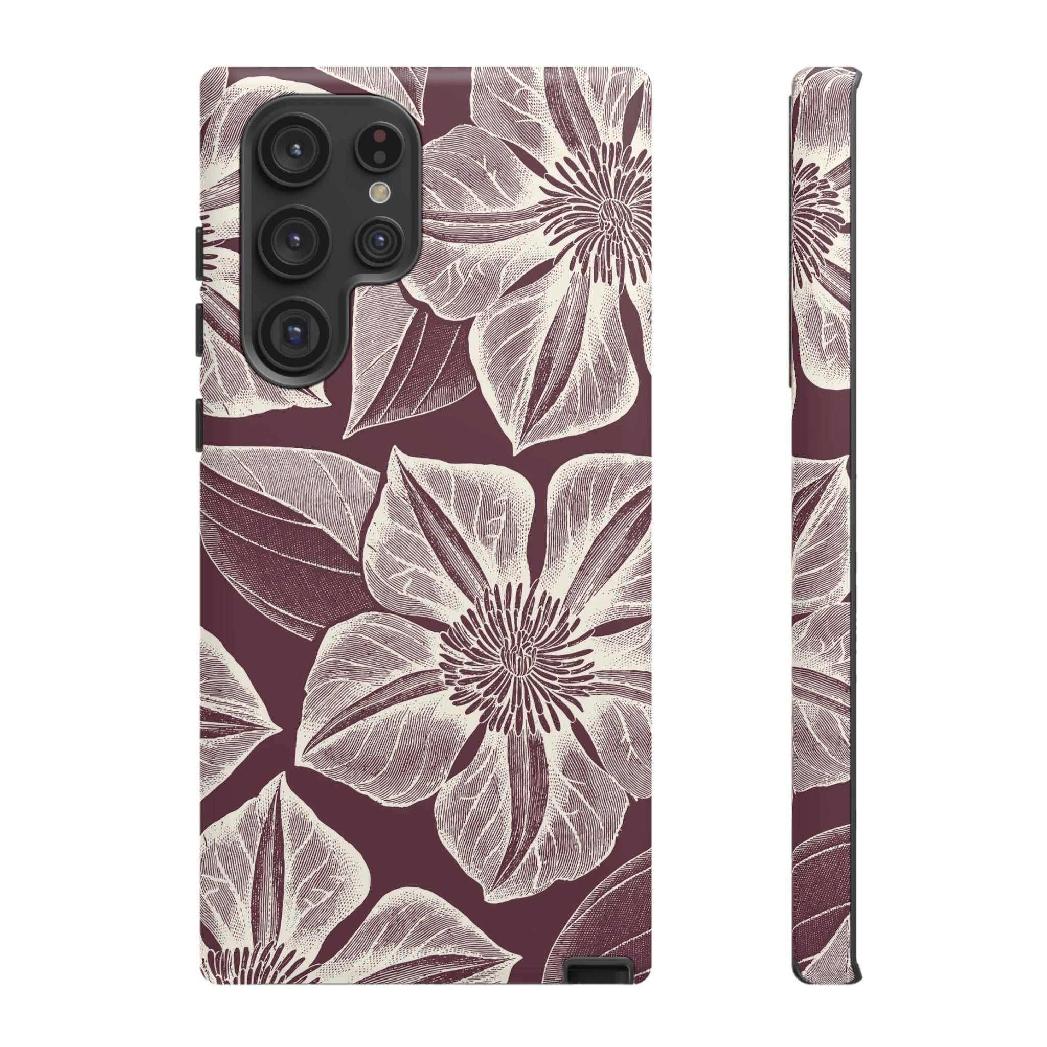 Vintage Bloom Burgundy Samsung Case