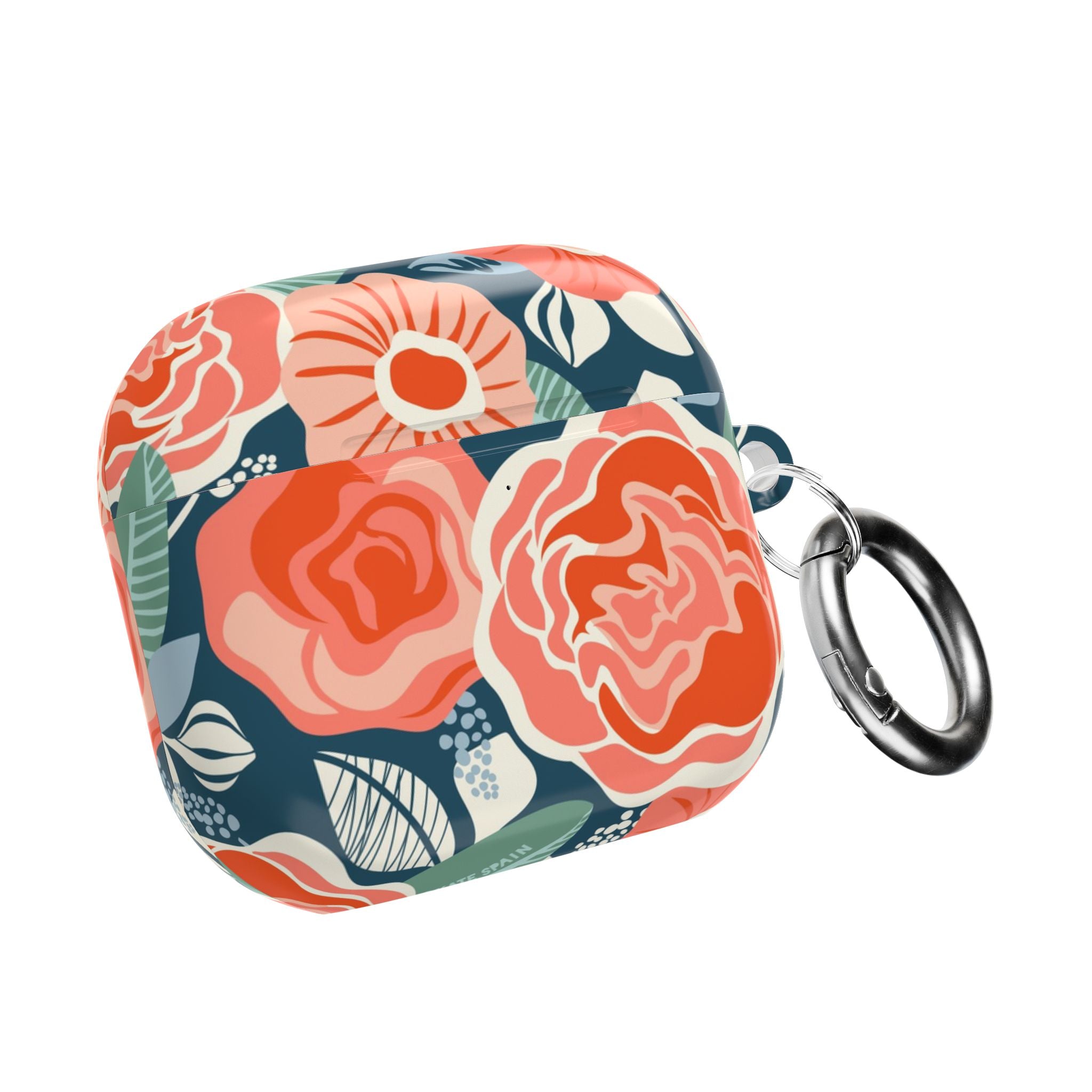 Tea Rose Navy AirPods Case