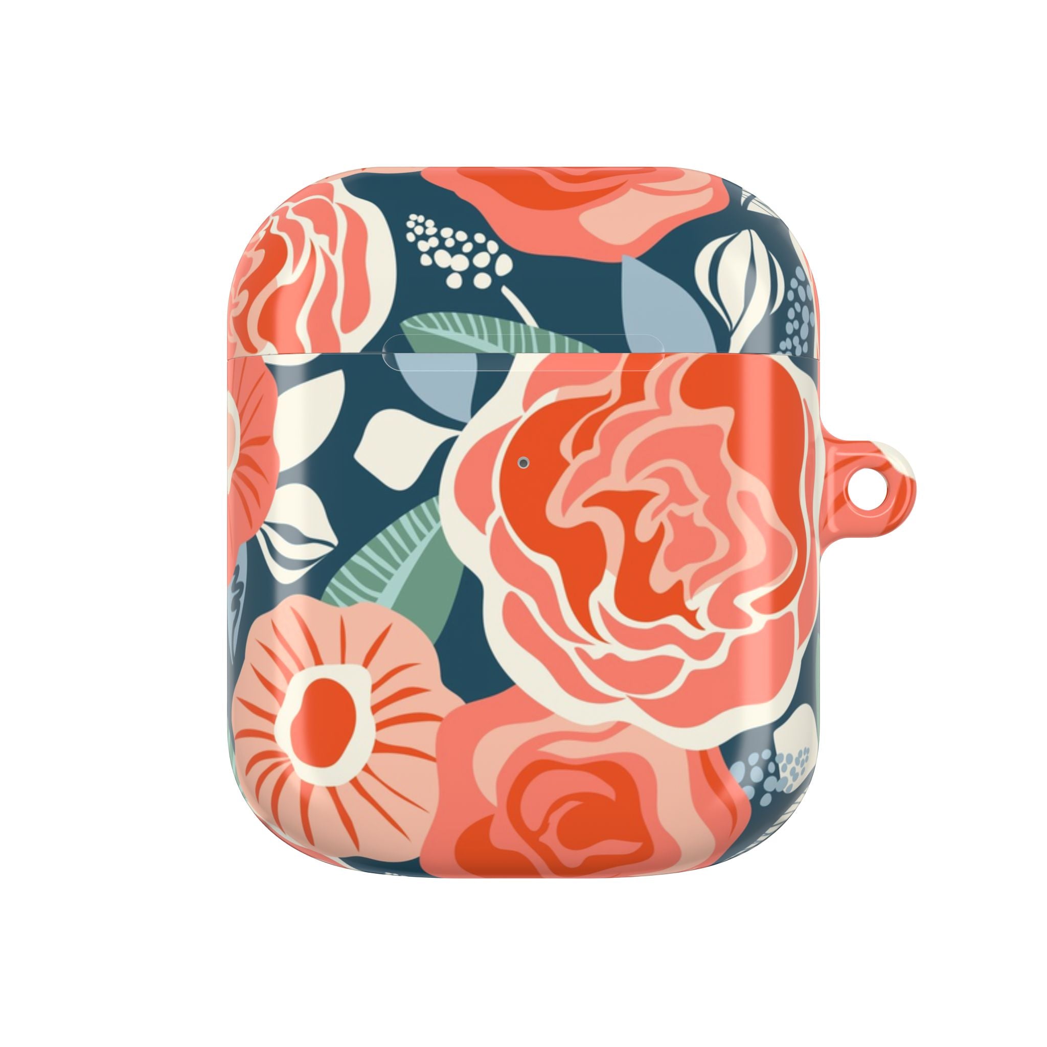 Tea Rose Navy AirPods Case