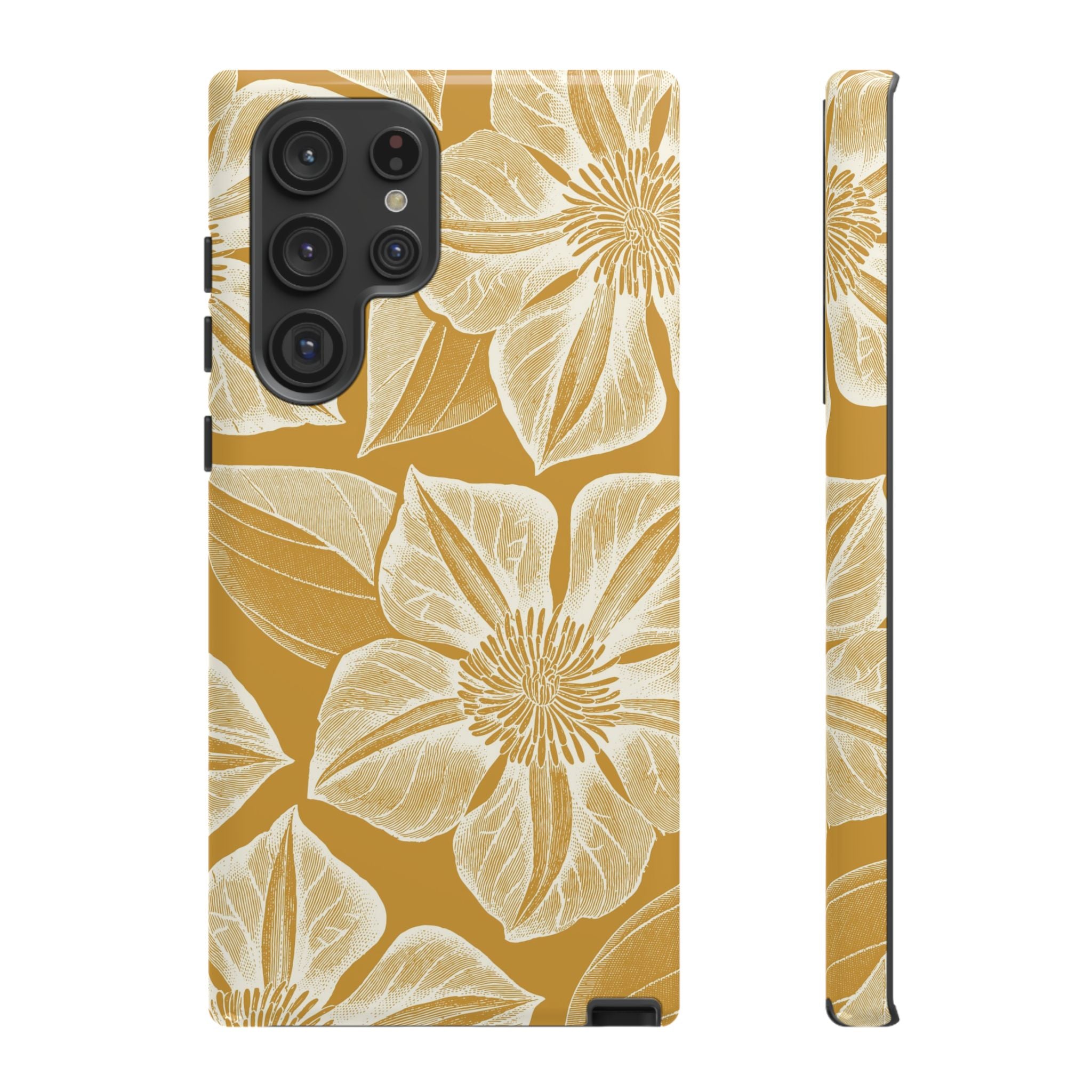 Vintage Bloom Gold Samsung Case