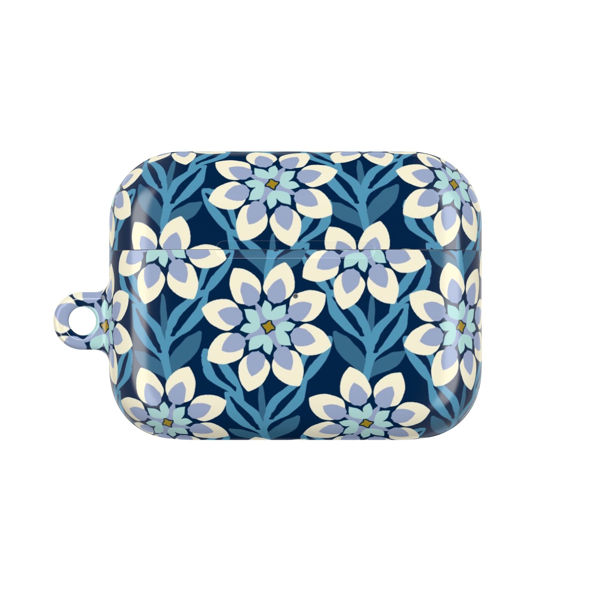 Modern Dahlia Navy AirPods Case