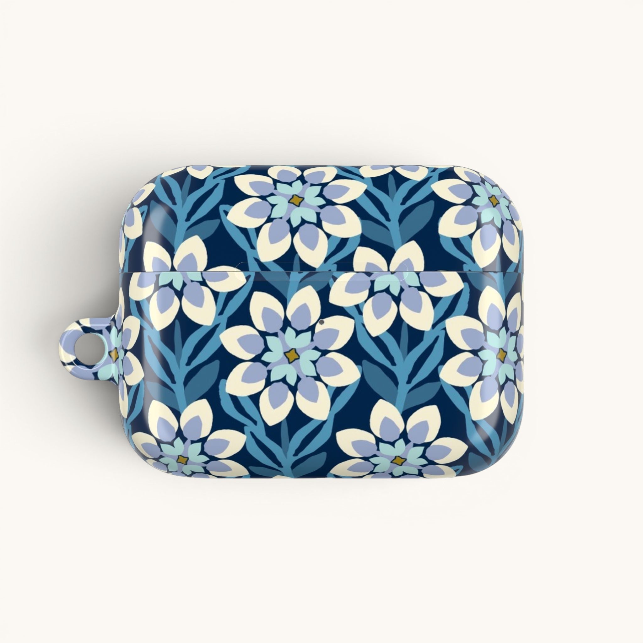 Modern Dahlia Navy AirPods Case