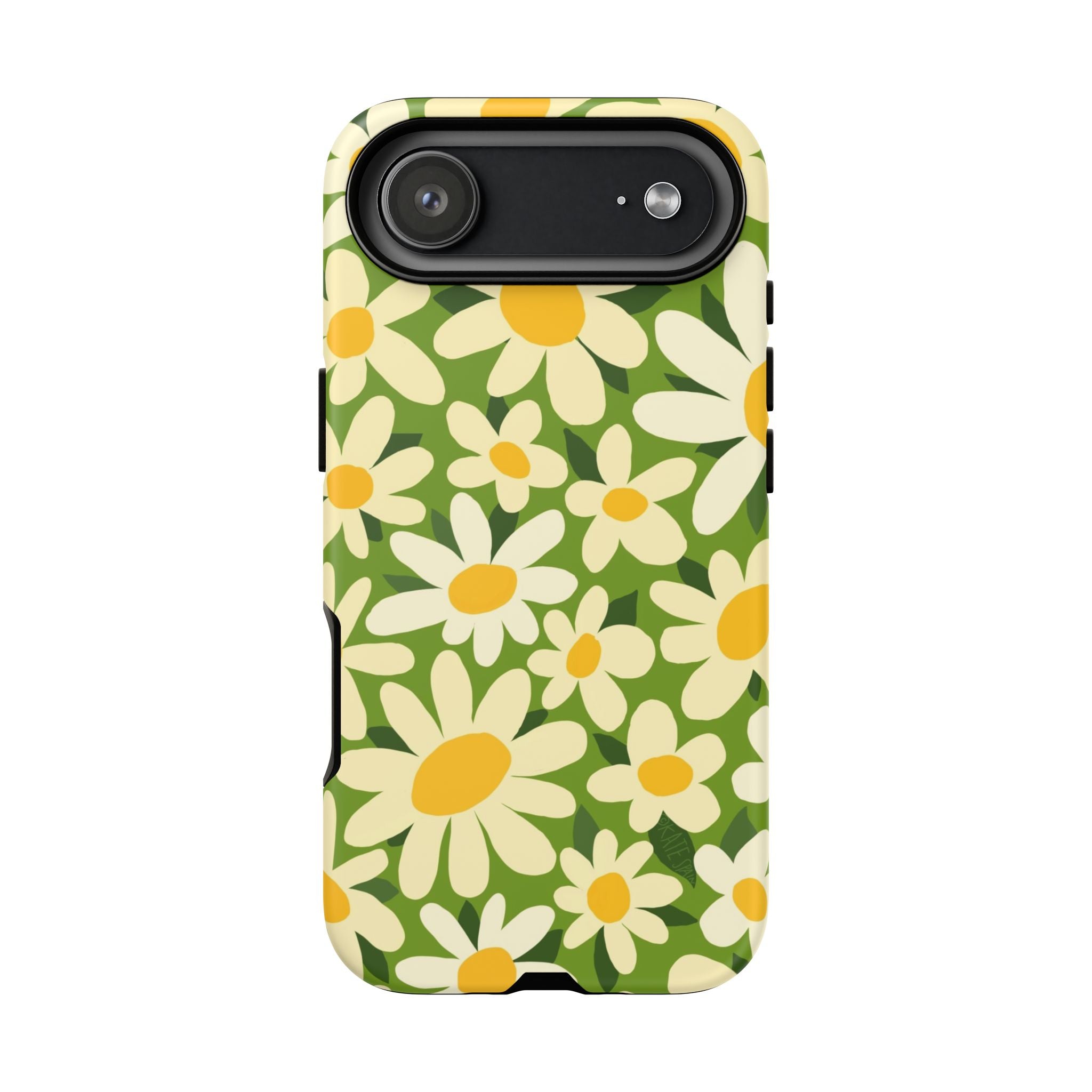 Shasta Daisy Tough iPhone 17 Air Case – Matte | green, white, yellow daisy floral print