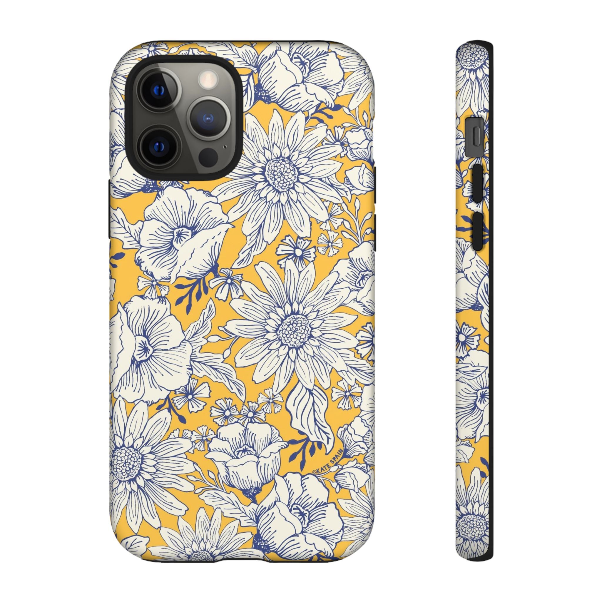 iPhone 12 Pro case with Jardin floral pattern in matte finish