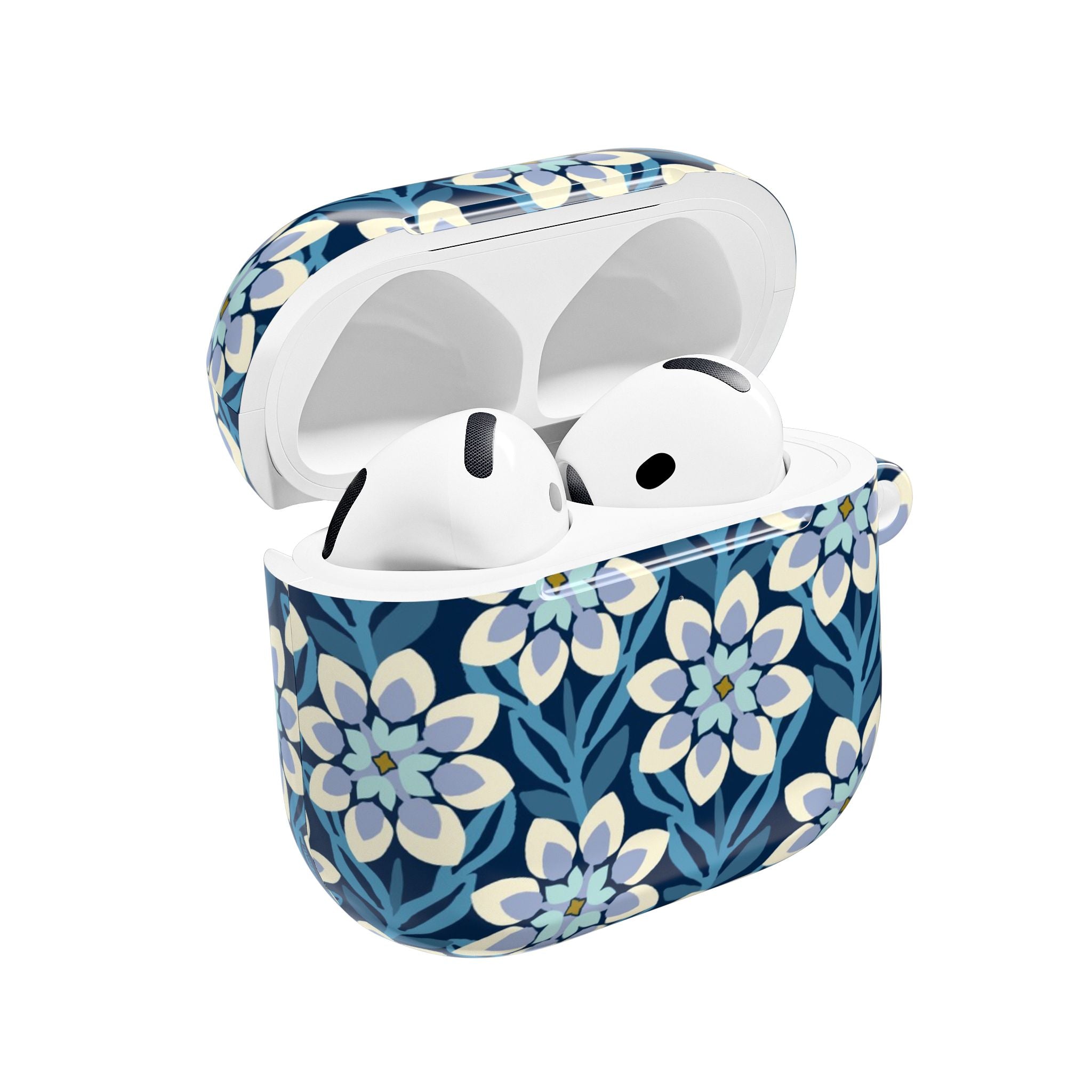 Modern Dahlia Navy AirPods Case
