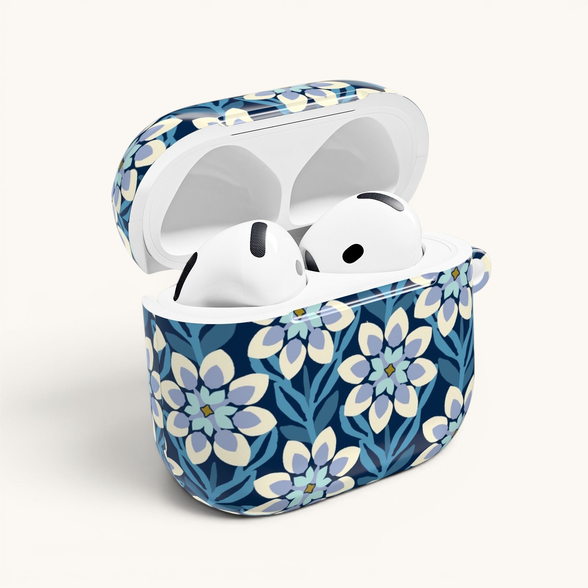 Modern Dahlia Navy AirPods Case
