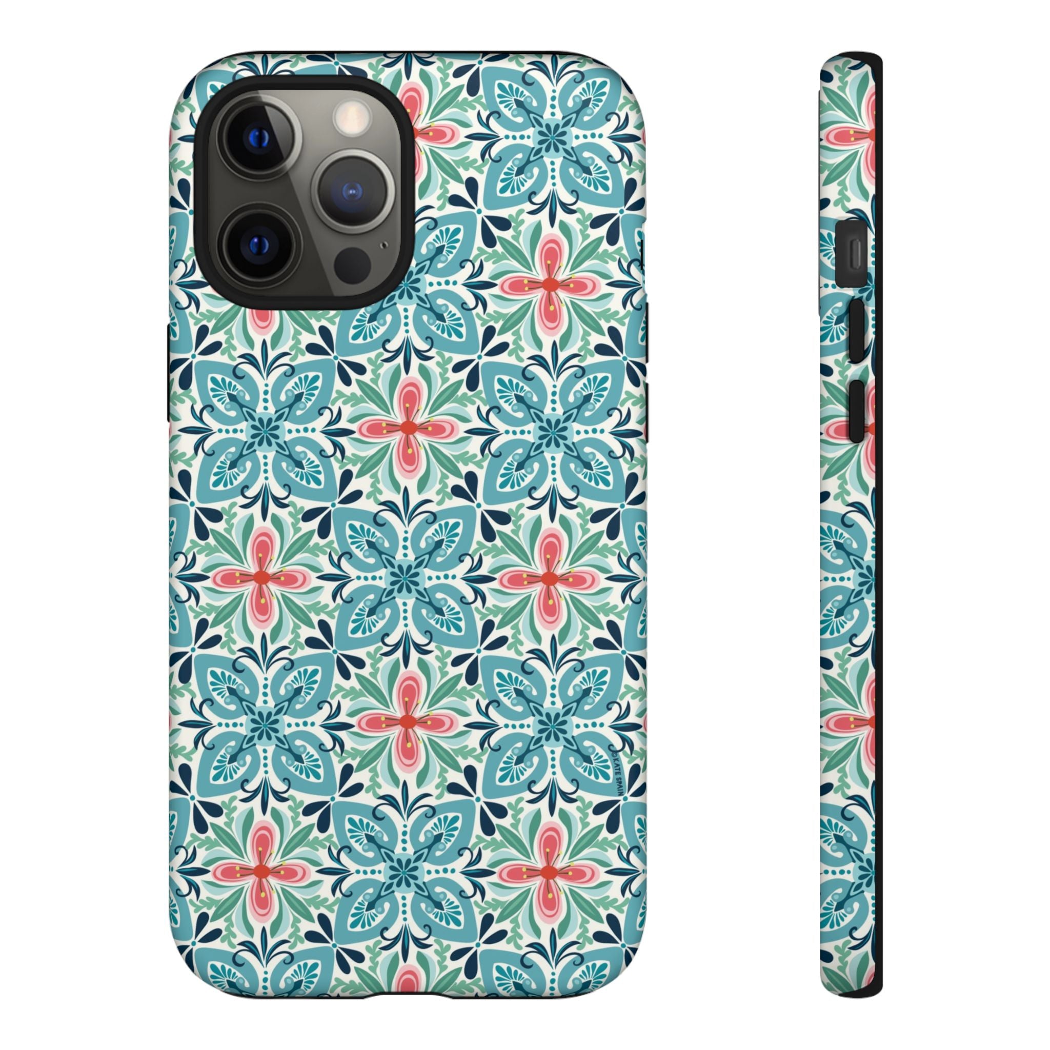 Stonecrop Tough iPhone 12 Pro Max Case – Matte | sage, cream, blush botanical succulent print