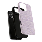 Canto Swirls Lavender iPhone 16 Pro Max Glossy Case — dual-layer construction detail showing protective inner and outer layers; lavender folk-art medallion pattern