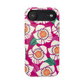 Panache Rose MagSafe iPhone 17 Air Case – Glossy | berry, cream white, peach anemone floral print