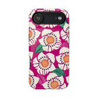 Panache Rose MagSafe iPhone 17 Air Case – Glossy | berry, cream white, peach anemone floral print
