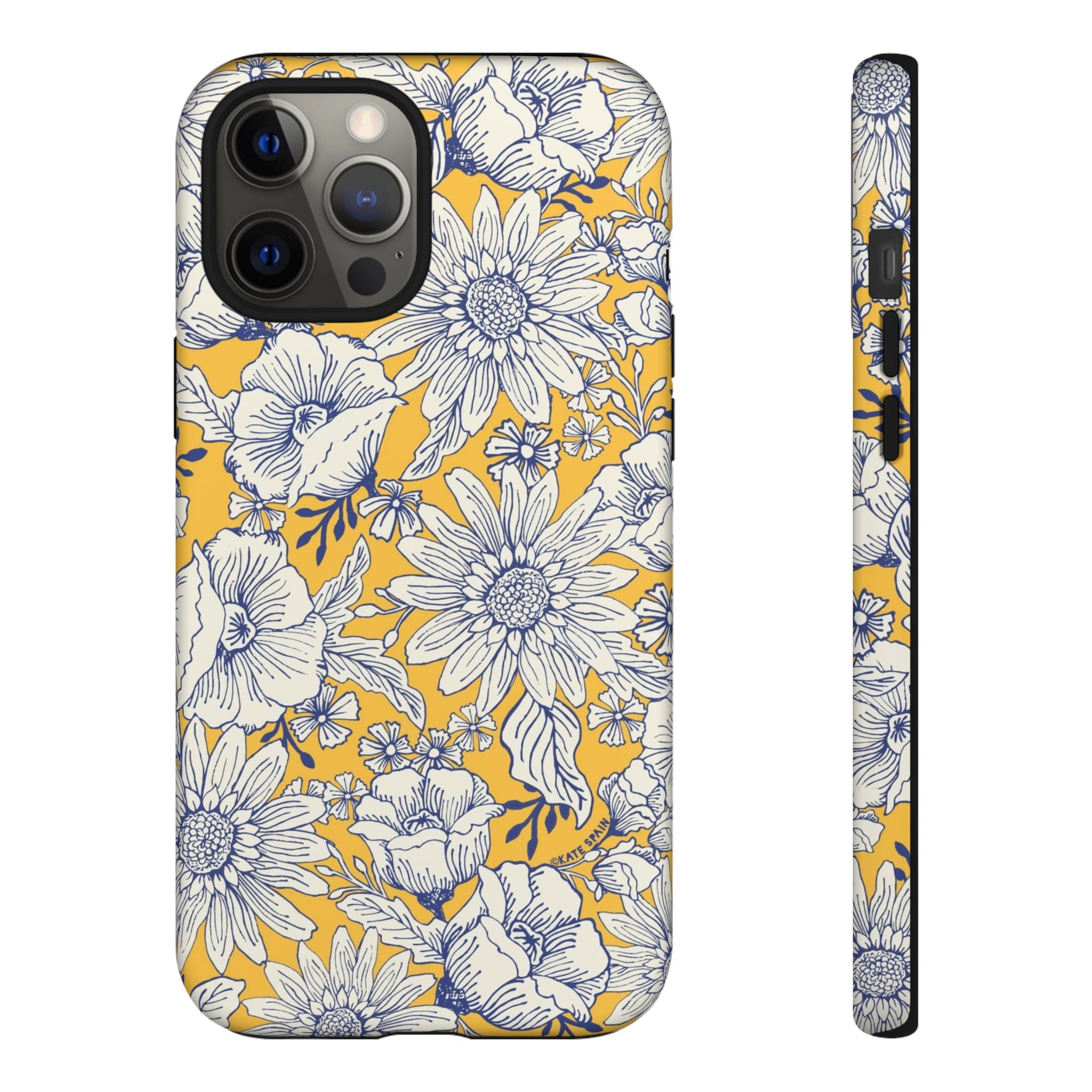 iPhone 12 Pro Max case with Jardin floral pattern in matte finish