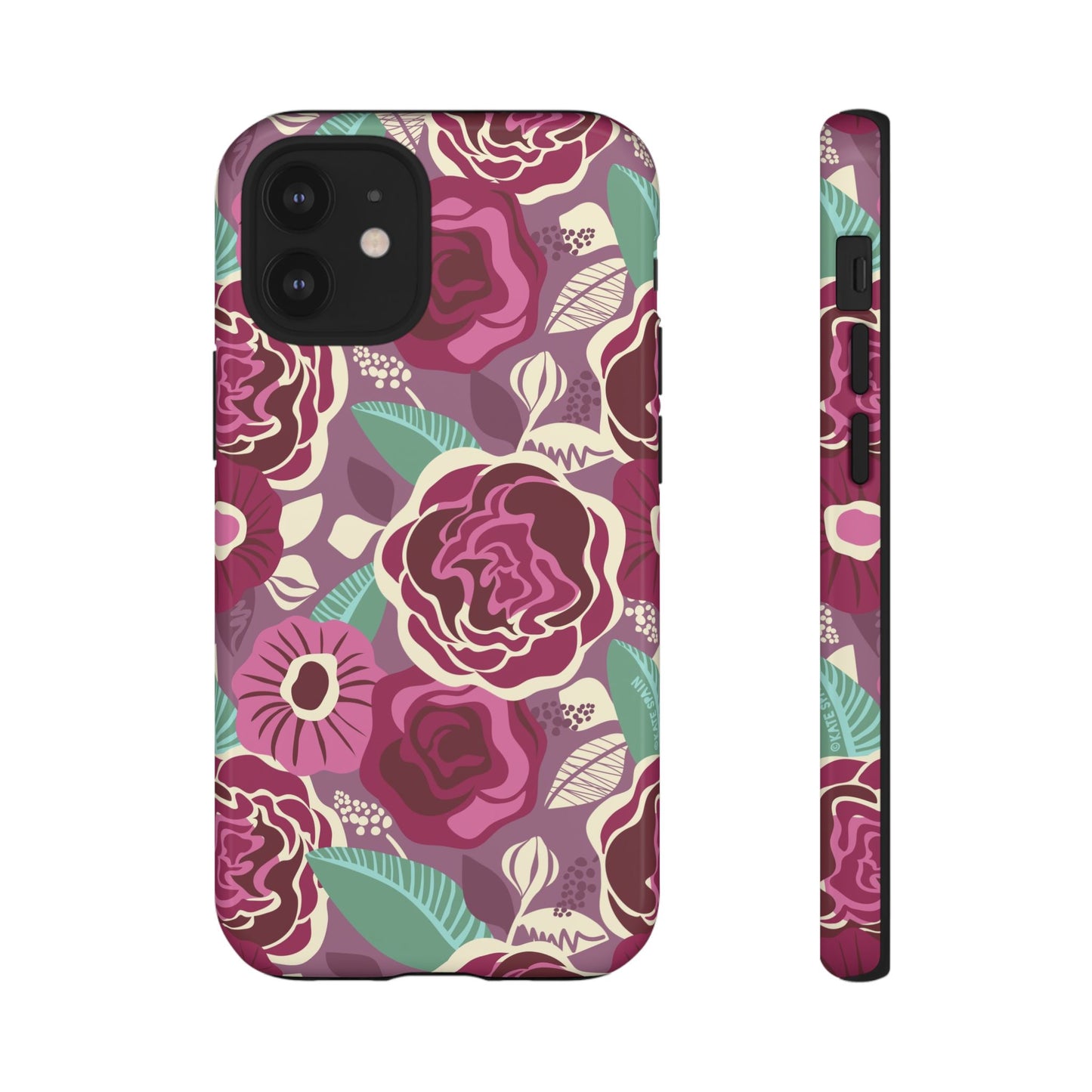 Tea Rose Burgundy iPhone Tough Case