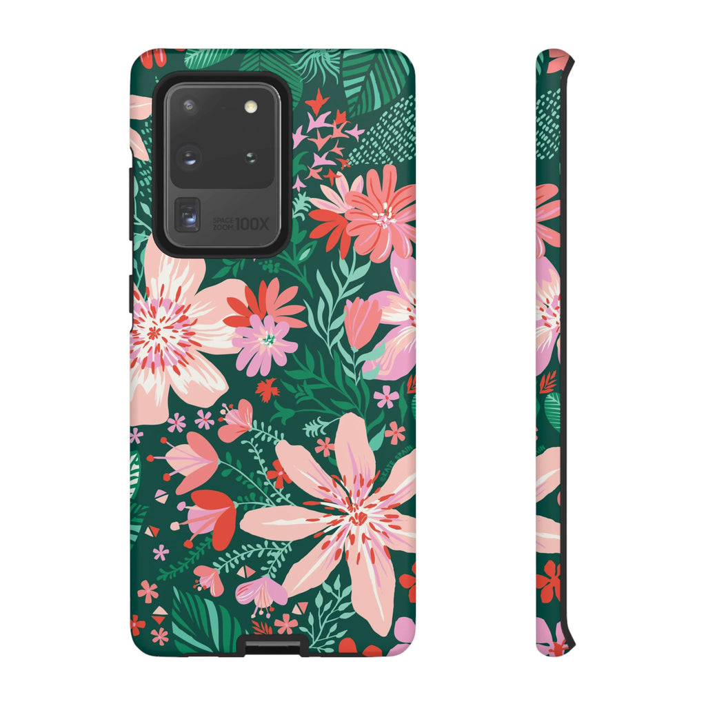 Tropical Bonaire Samsung Galaxy S20 Ultra Case – Matte | jade, pink, white tropical floral botanical print