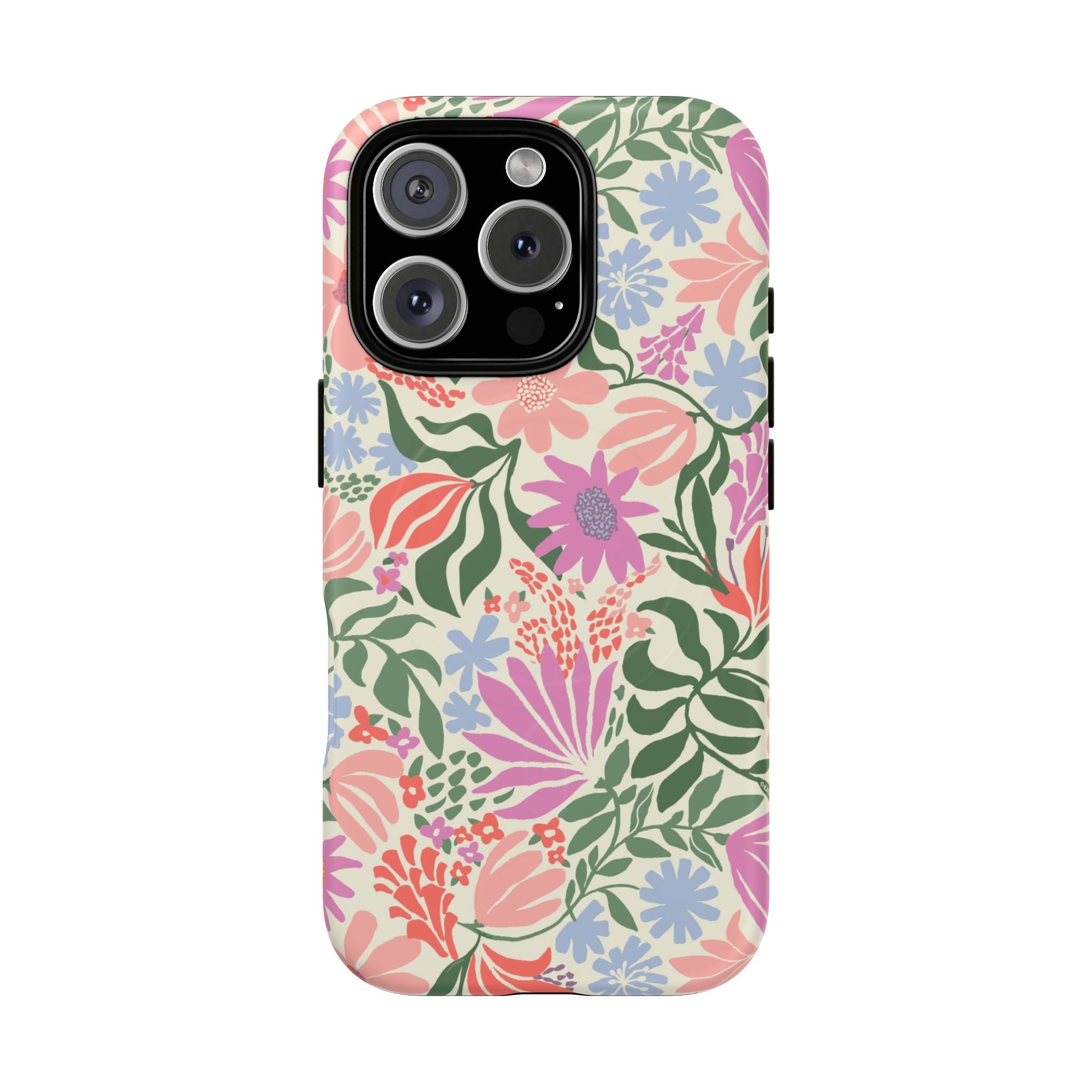 Botanica Pastel MagSafe iPhone 16 Pro Case – Matte | blush, lavender, sage pastel botanical wildflower print