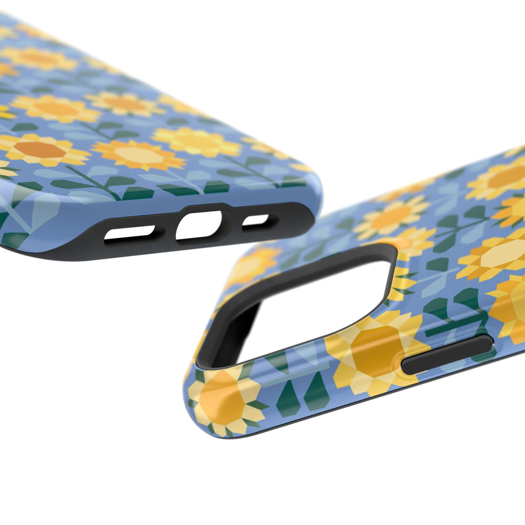 Sunflowers MagSafe case texture detail - premium sunflower artwork