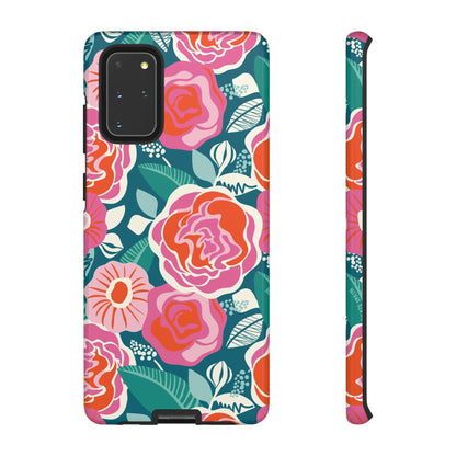 Tea Rose Teal Samsung Galaxy Tough Case
