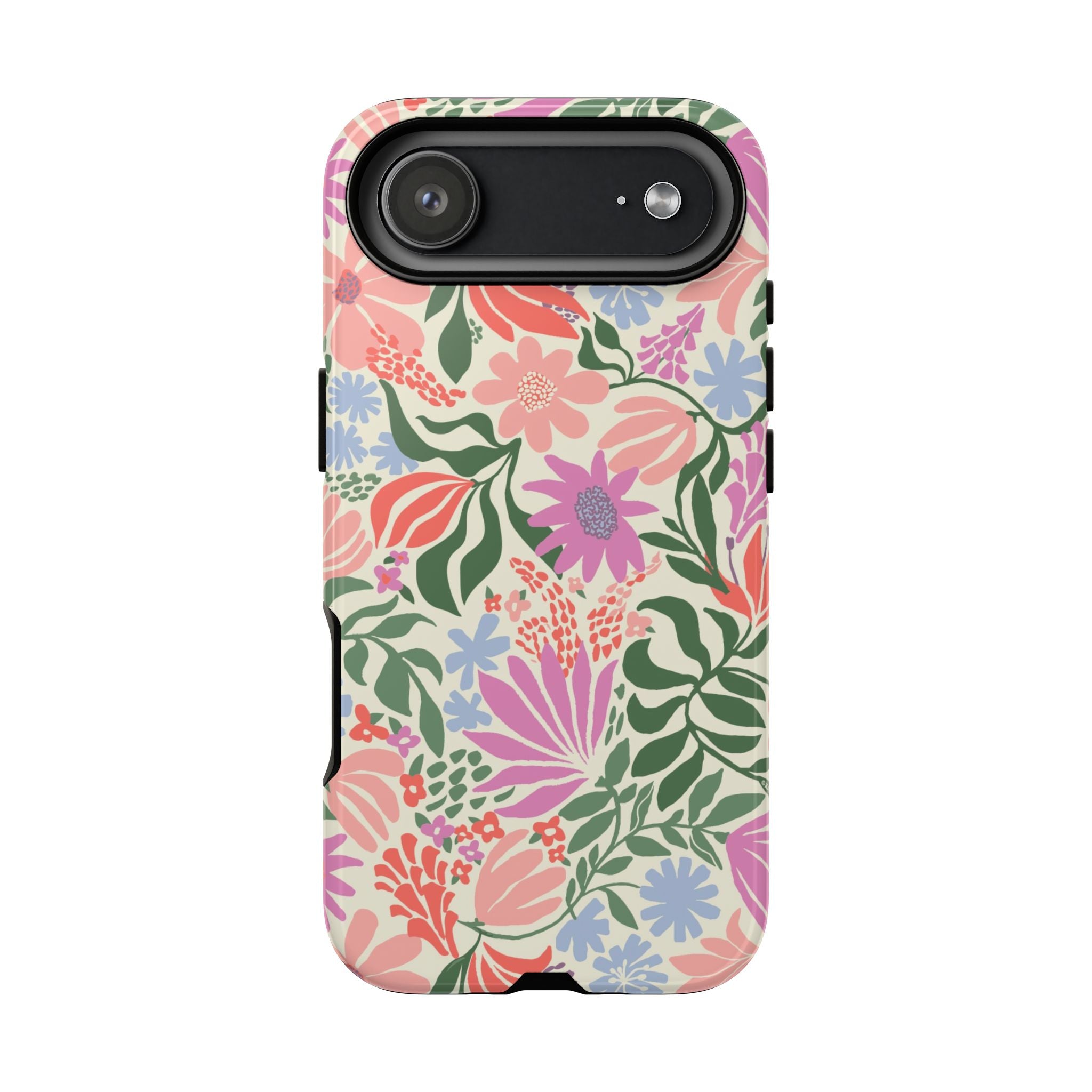 Botanica Pastel Tough iPhone 17 Air Case – Glossy | blush, lavender, sage pastel botanical wildflower print