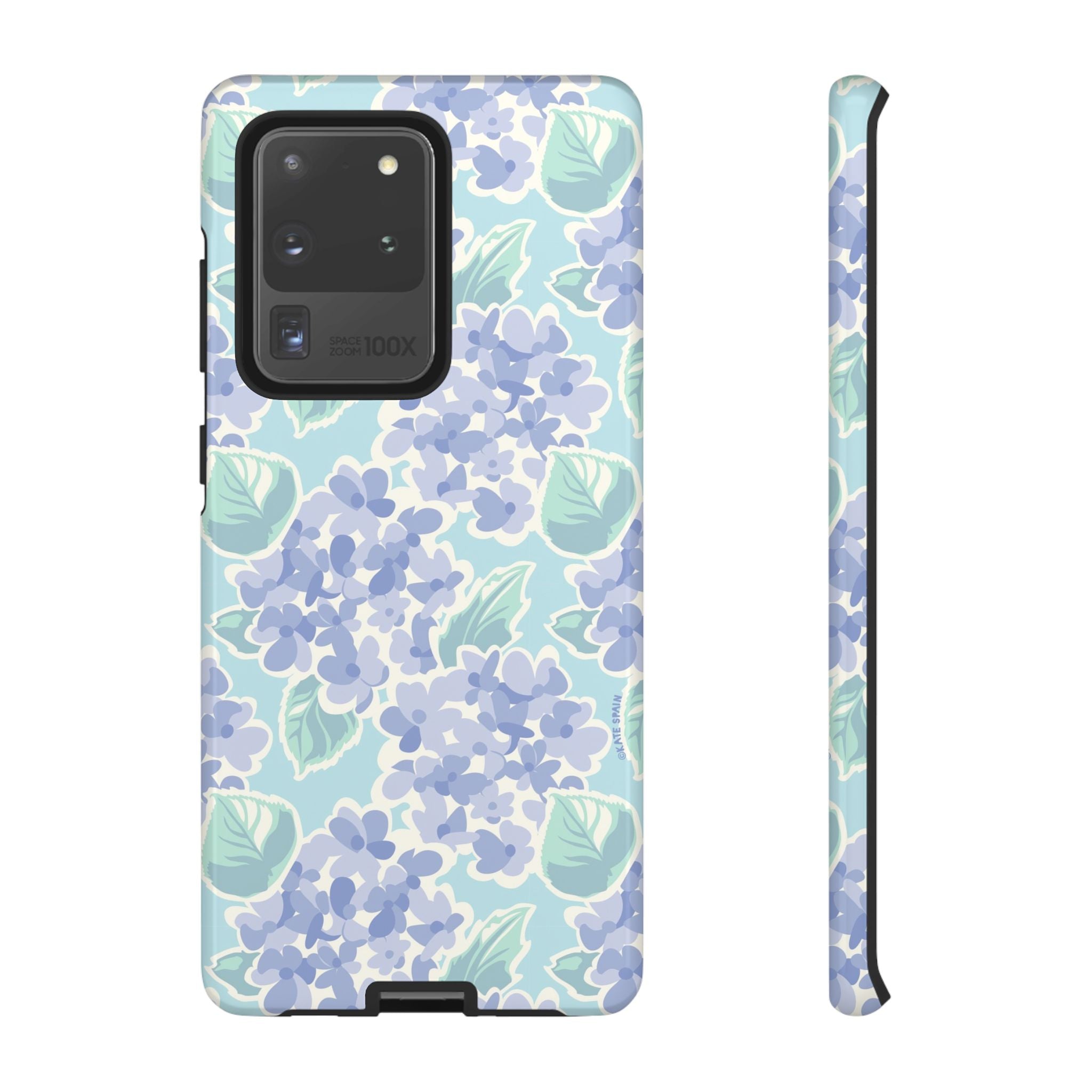 Luxury Nantucket Hydrangea Samsung Galaxy S20 Ultra Case – Glossy | white, lavender, mint watercolor hydrangea print