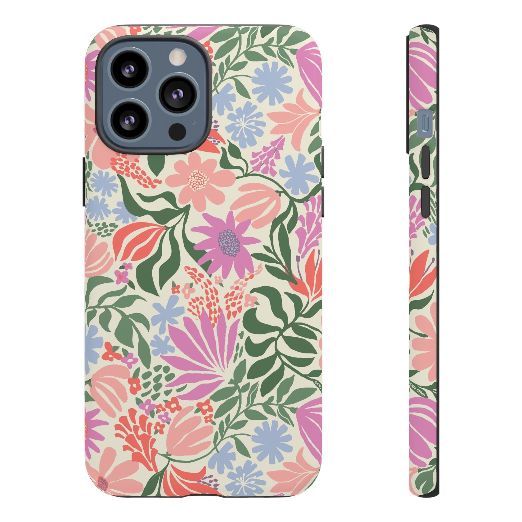 Botanica Pastel Tough iPhone 13 Pro Max Case – Matte | blush, lavender, sage pastel botanical wildflower print