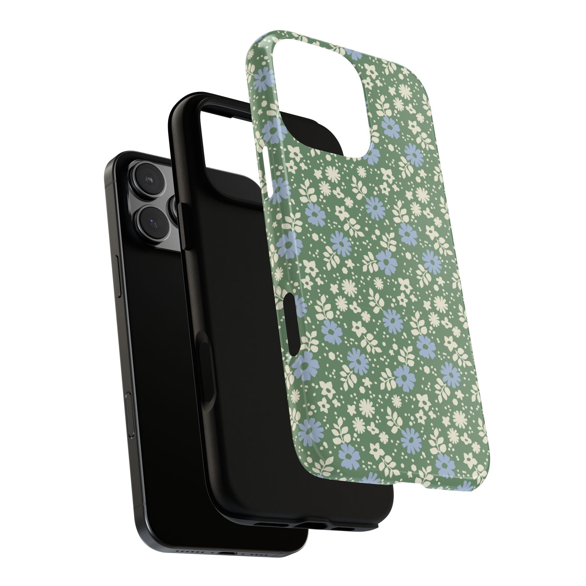Petaline Tough iPhone 16 Pro Max Case – exploded side view showing dual-layer construction