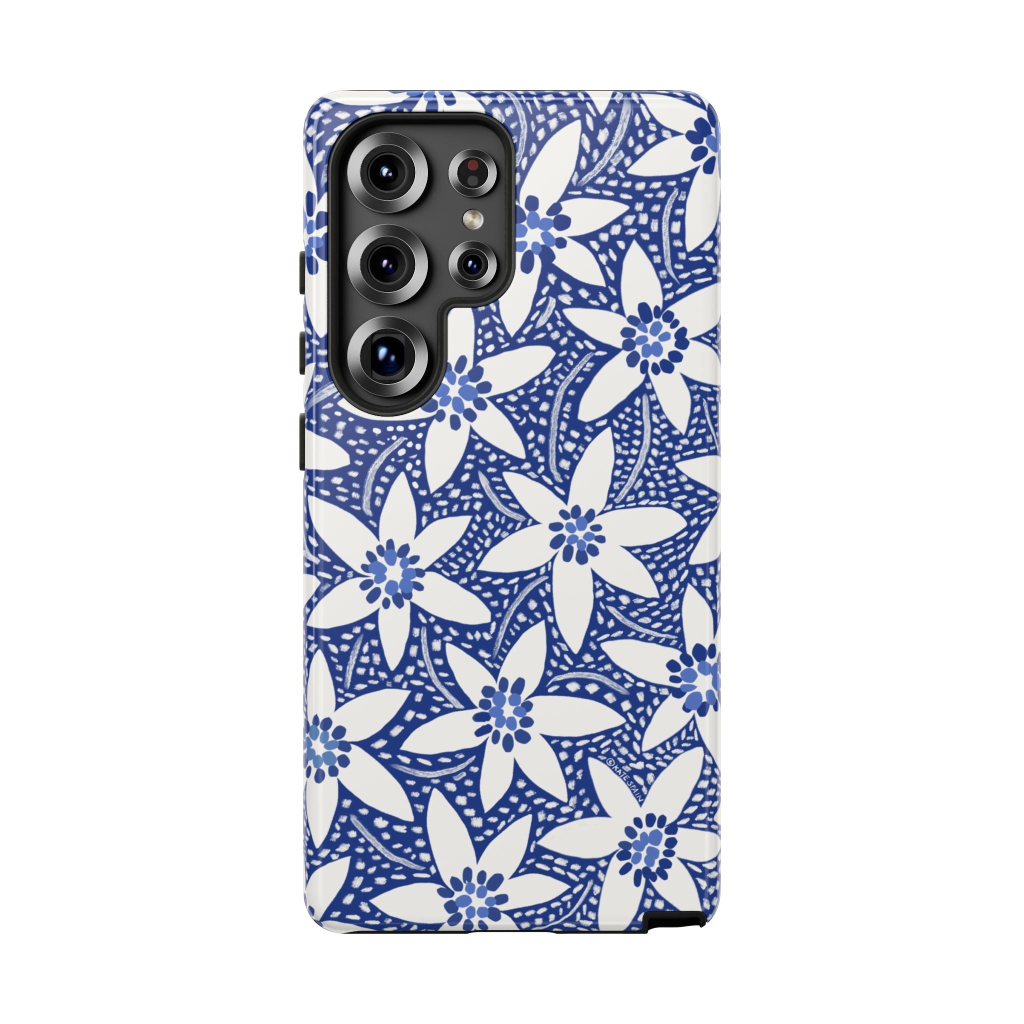 Starflower Samsung Galaxy S25 Ultra Case – Glossy | angled view showing dual-layer construction