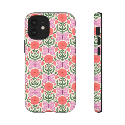 Pink Butterfly iPhone Case - Nature Inspired Design