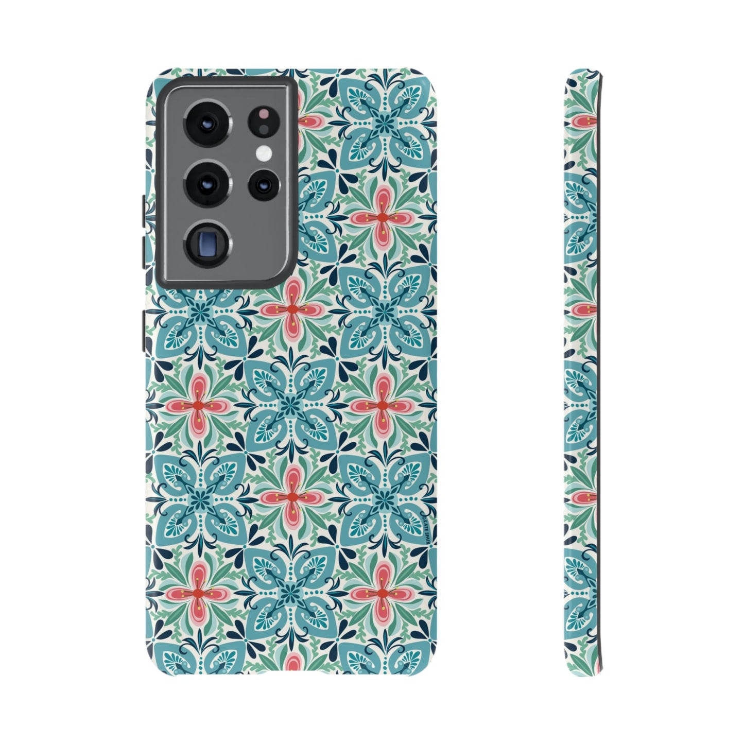 Stonecrop Samsung Case - Floral Tile Geometric Pattern