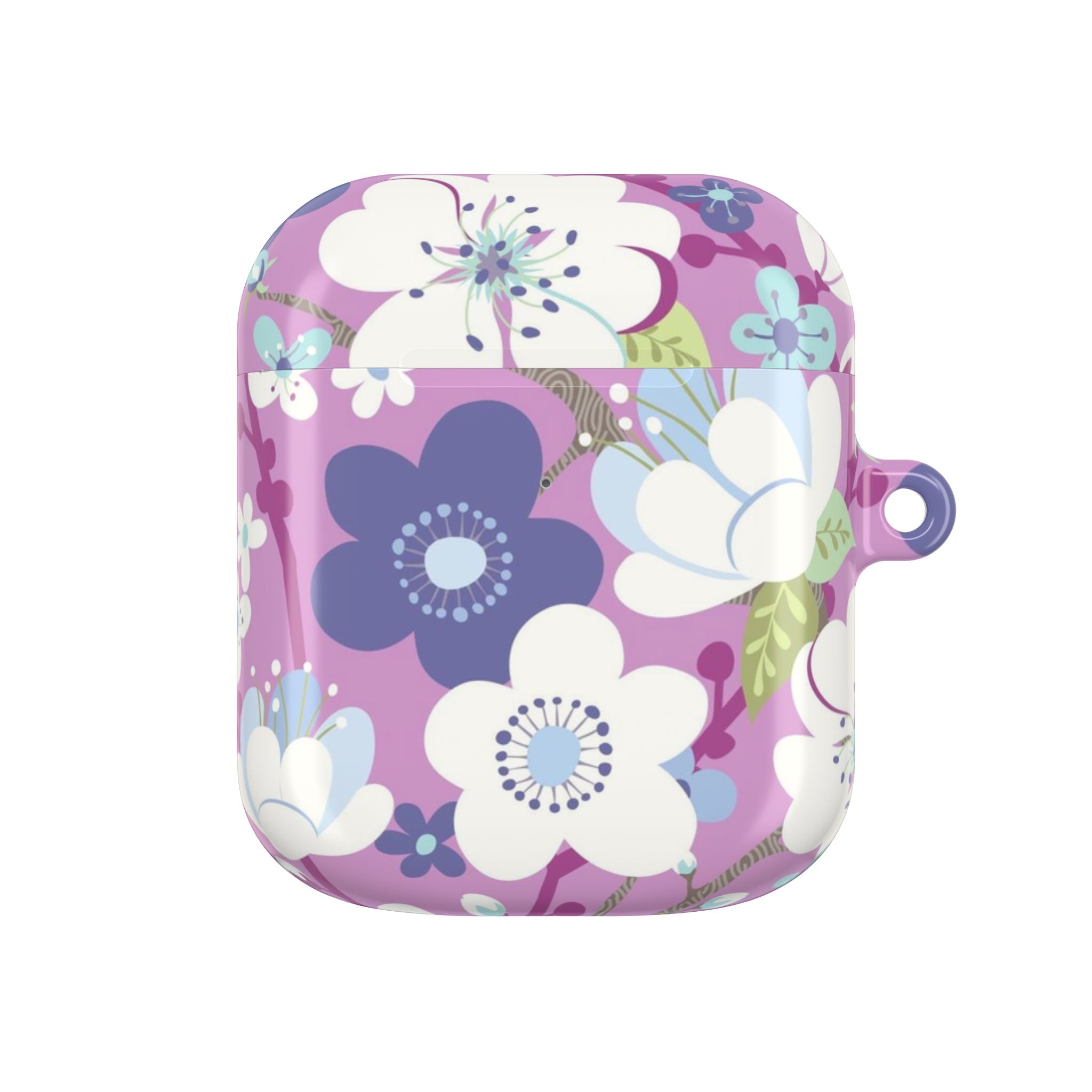 Purple Cherry Blossom AirPods Case