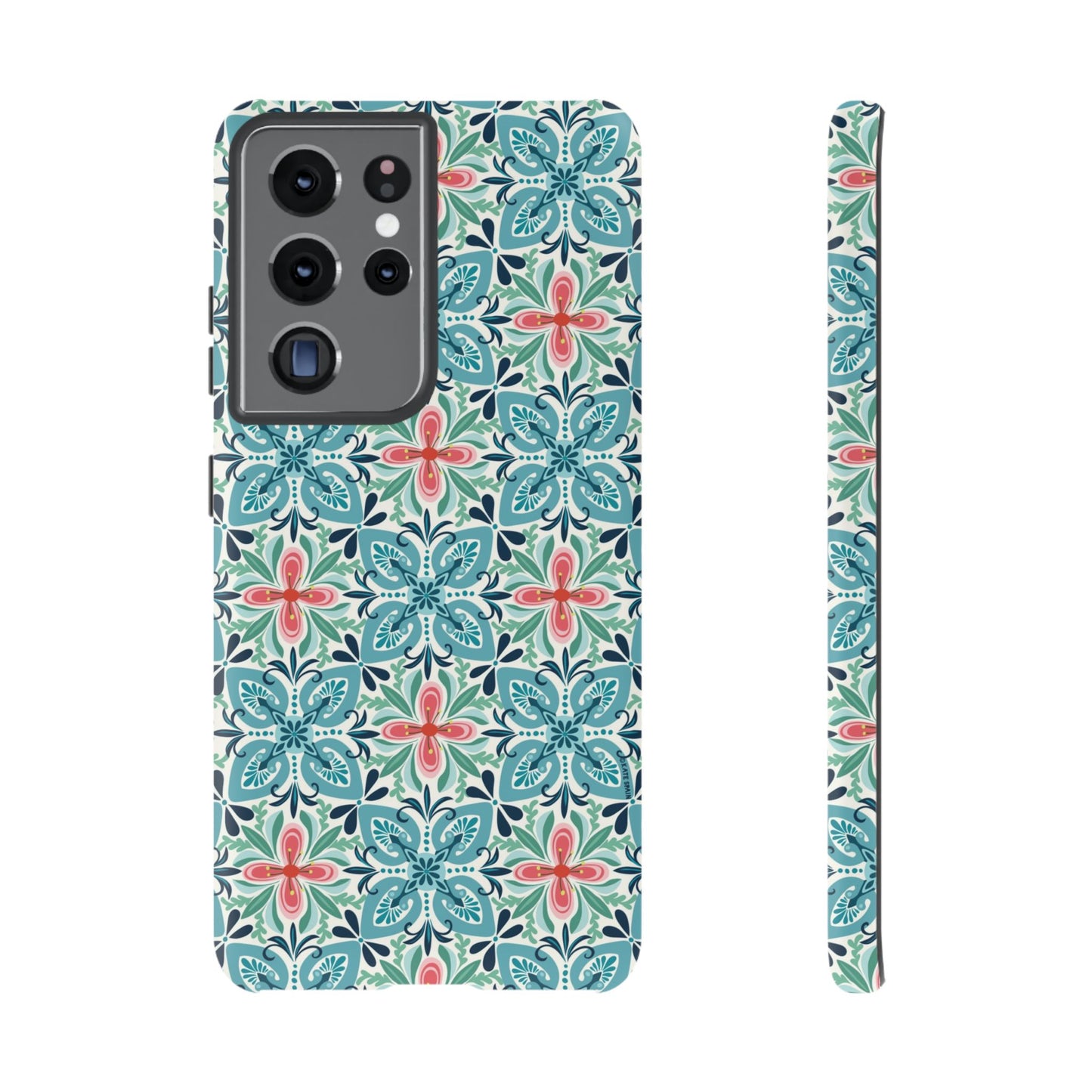 Stonecrop Samsung Case - Floral Tile Geometric Pattern