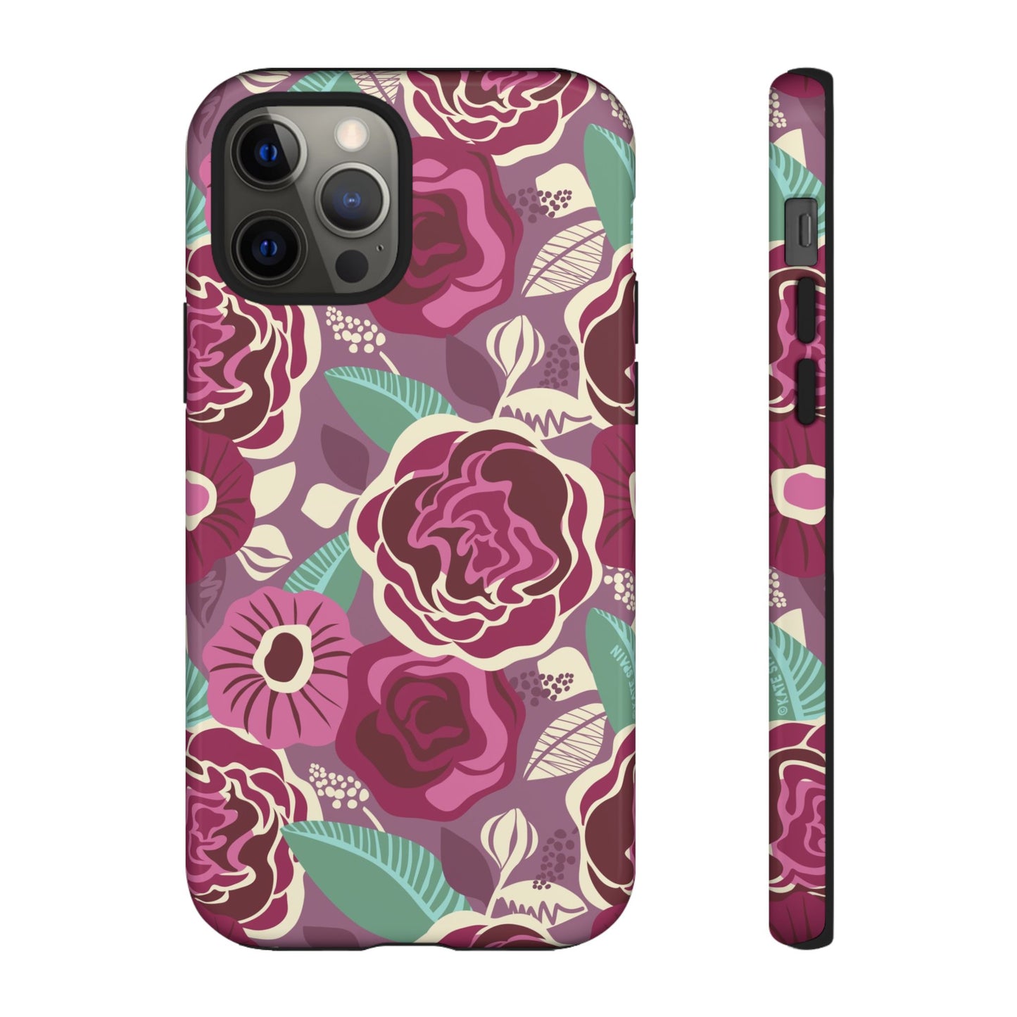 Tea Rose Burgundy iPhone Tough Case