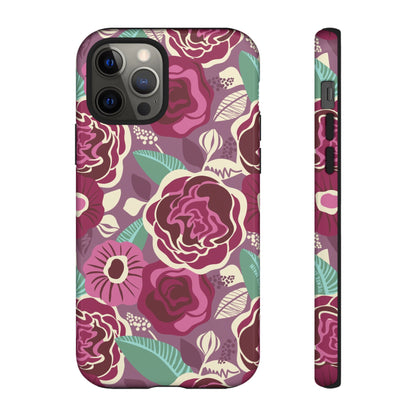 Tea Rose Burgundy iPhone Tough Case
