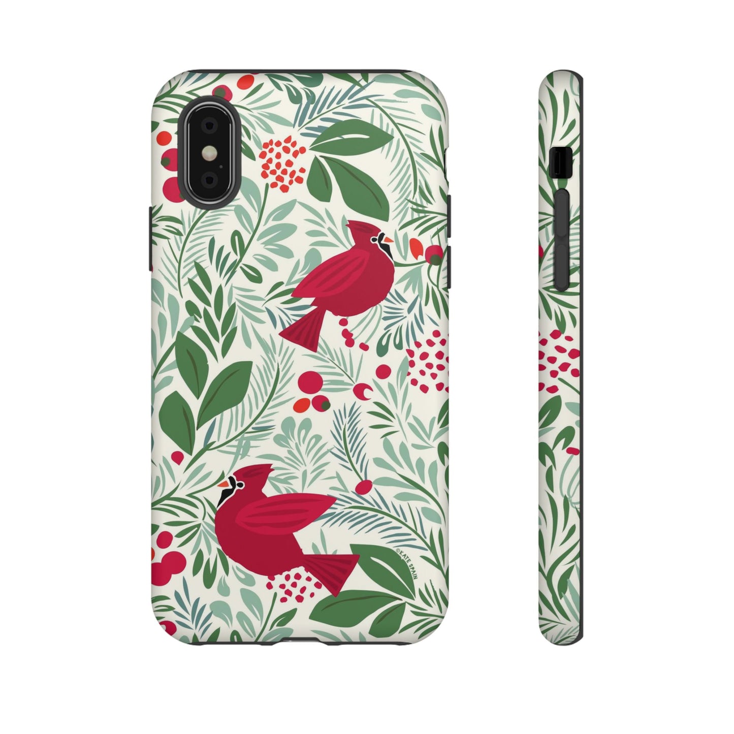 Birds and Berries iPhone Tough Case