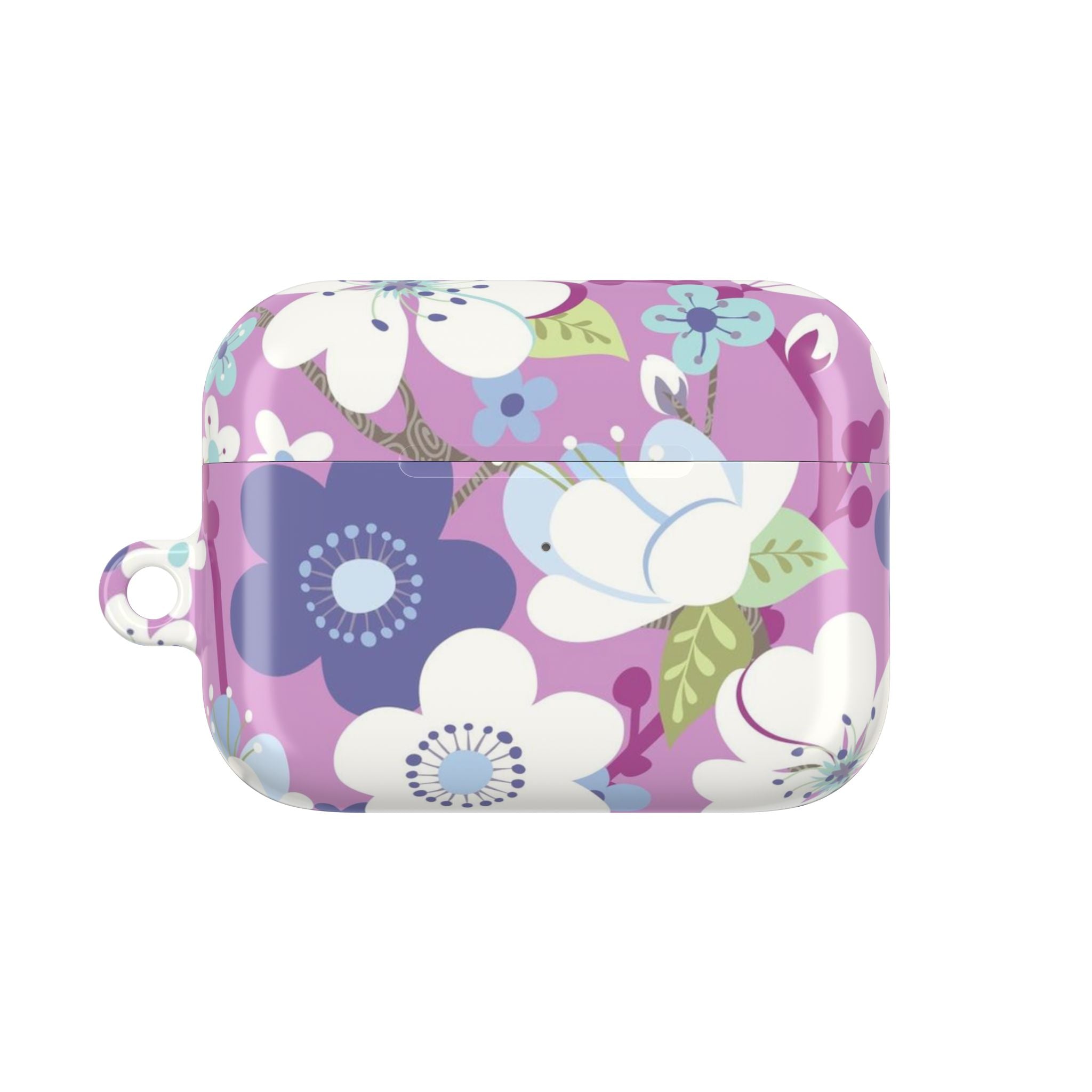 Purple Cherry Blossom AirPods Case