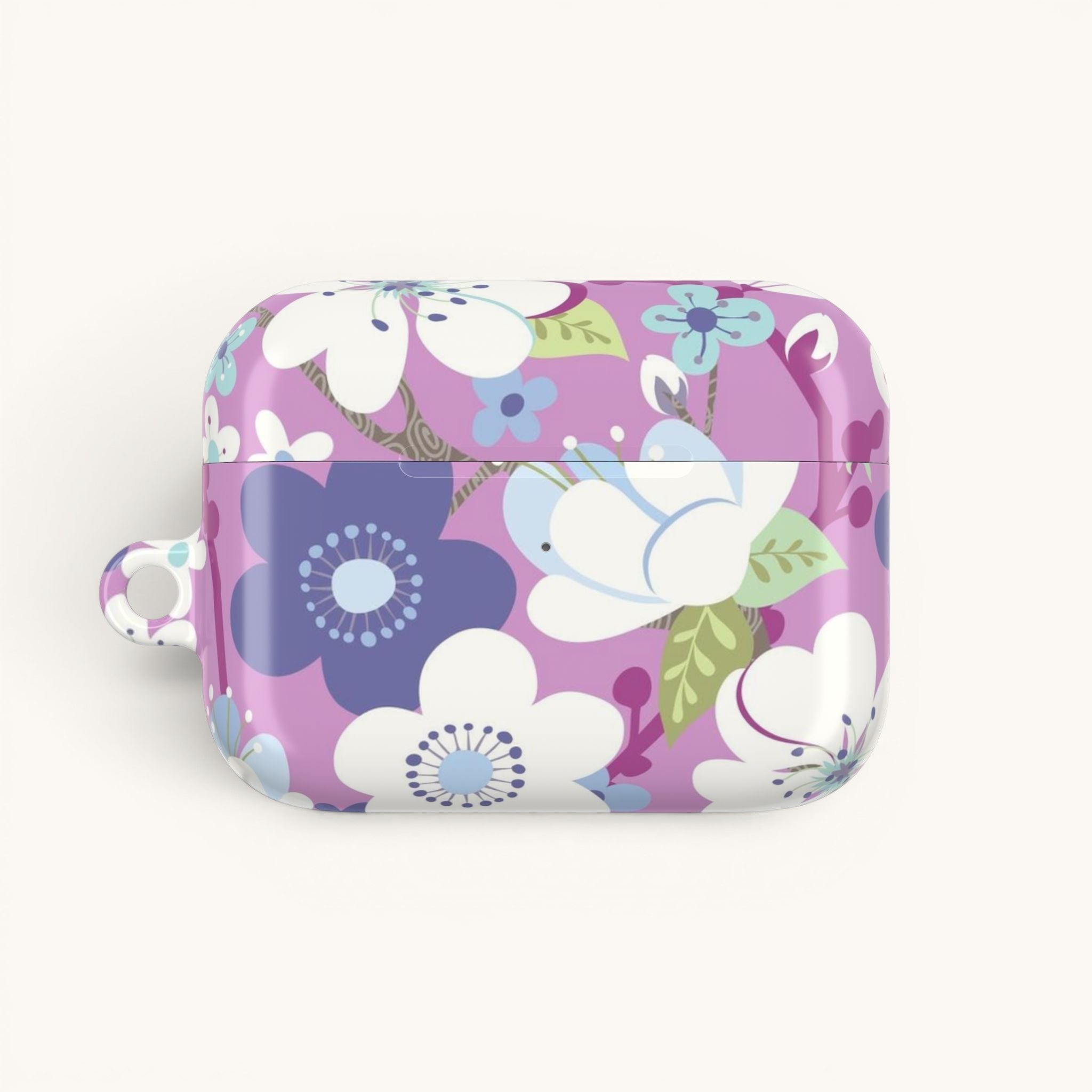 Purple Cherry Blossom AirPods Case