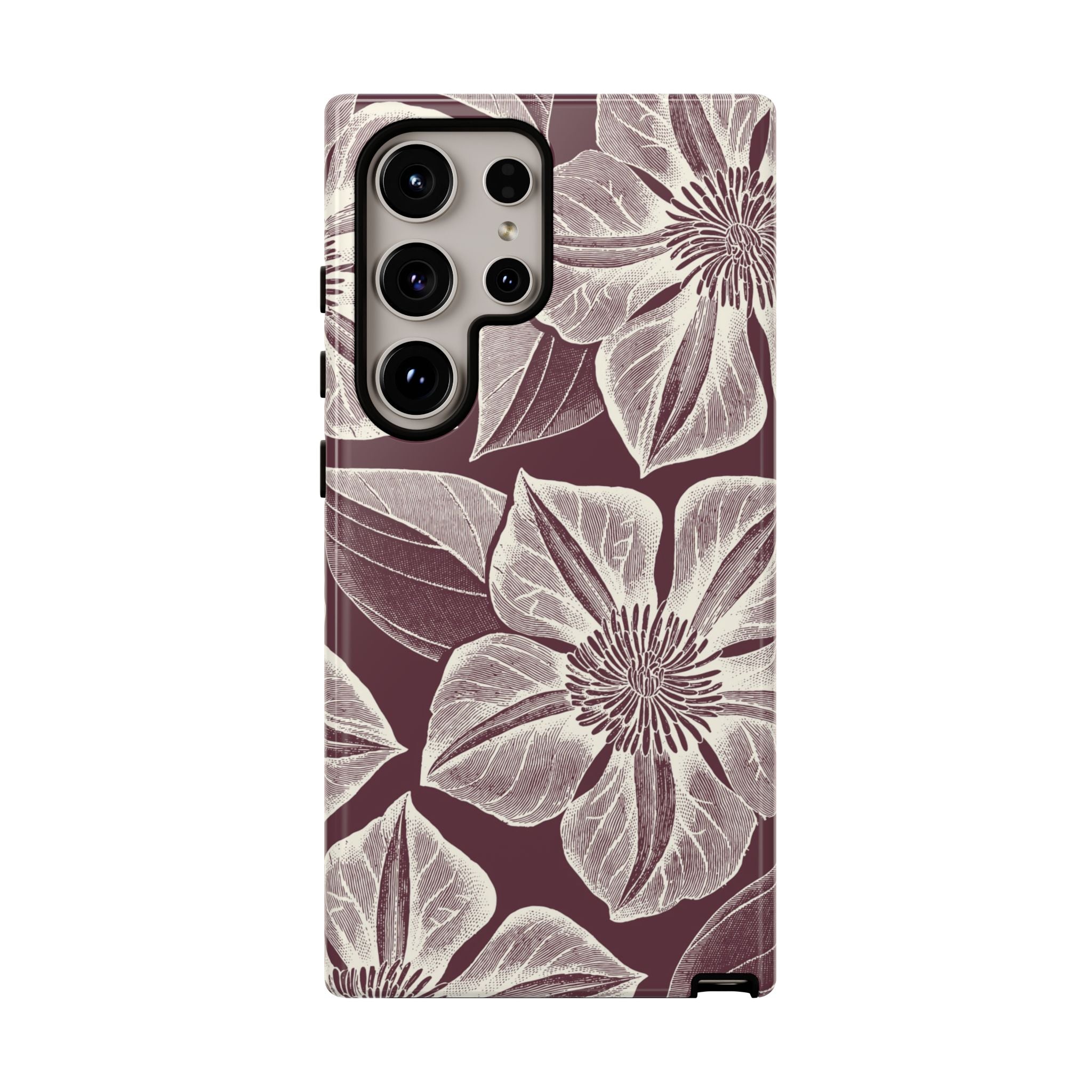 Vintage Bloom Burgundy Samsung Case
