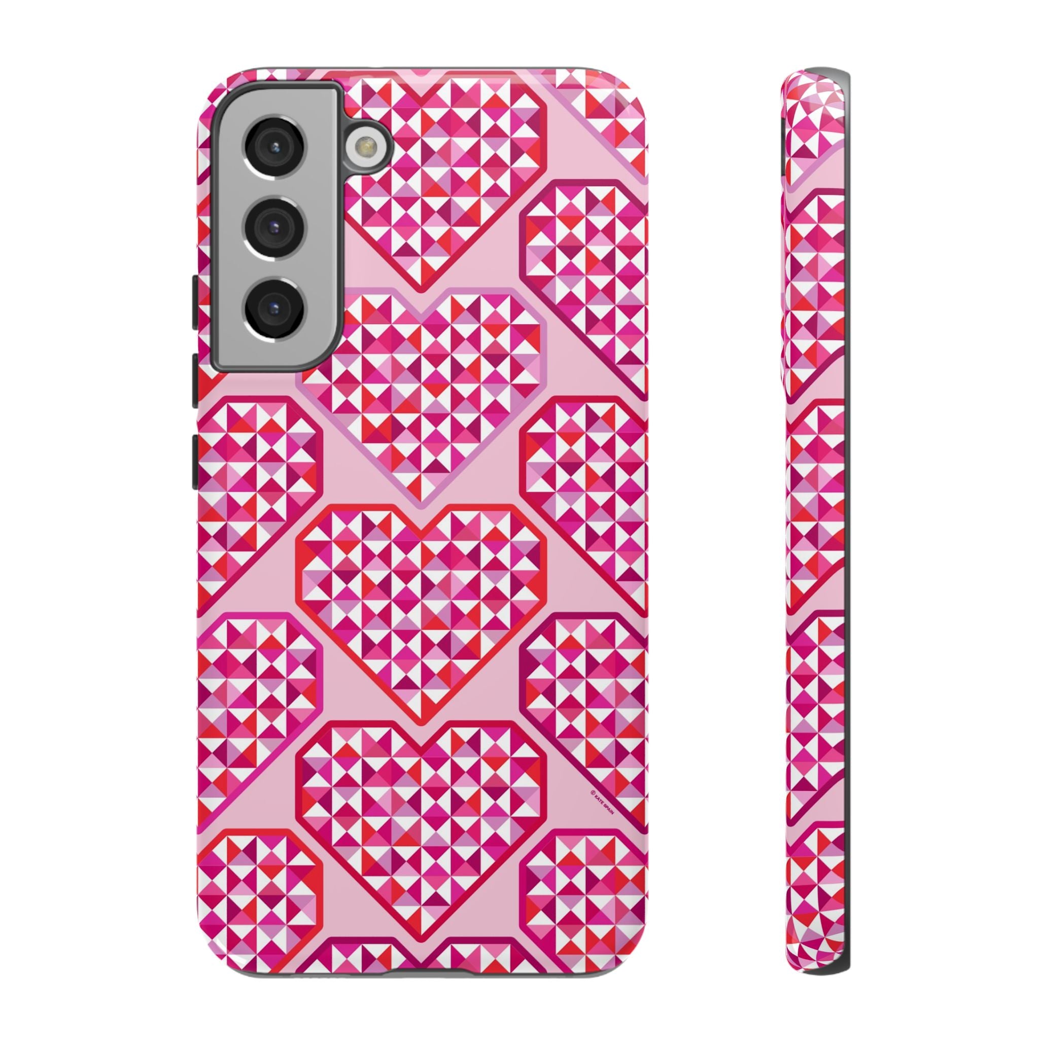 Pink Pyramid Heart Samsung Case