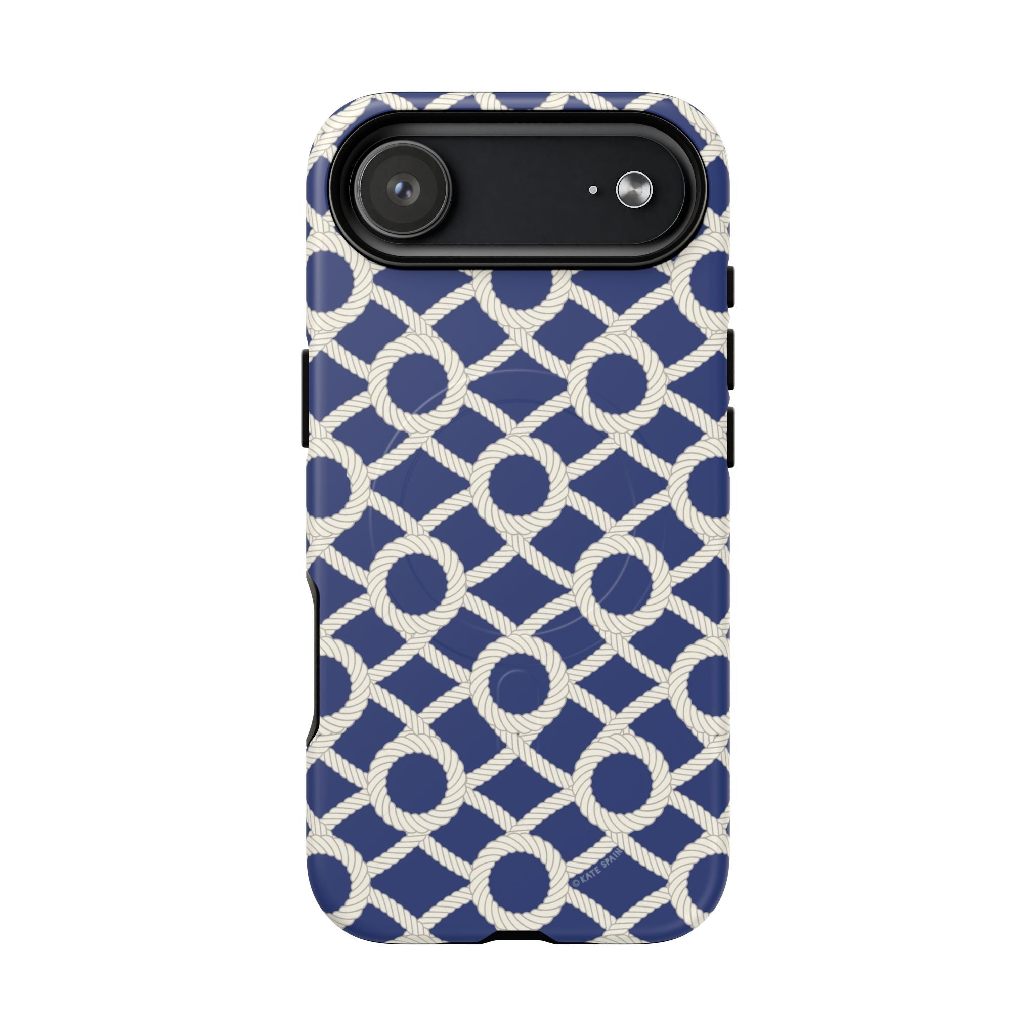 Sailor's Knot MagSafe iPhone 17 Air Case – Matte | cream, navy nautical print