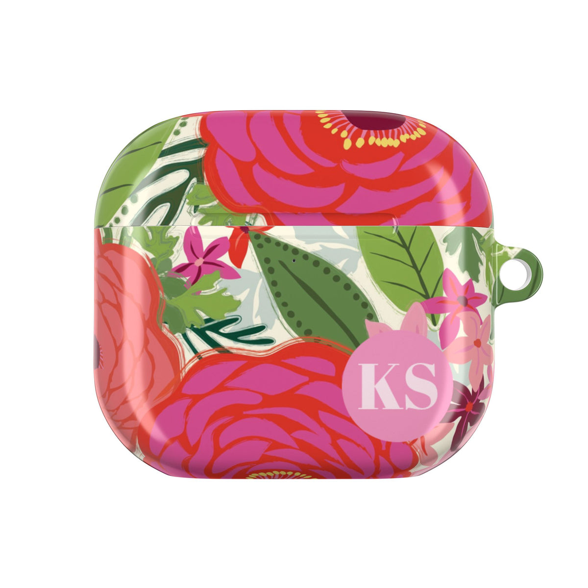 Bloomerie Fuchsia Personalized AirPods Case