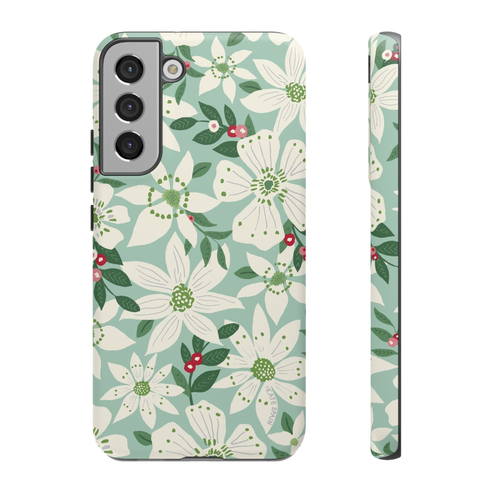 Gardenia Samsung Galaxy S22 Plus Case – Matte | white, cream, green gardenia botanical print