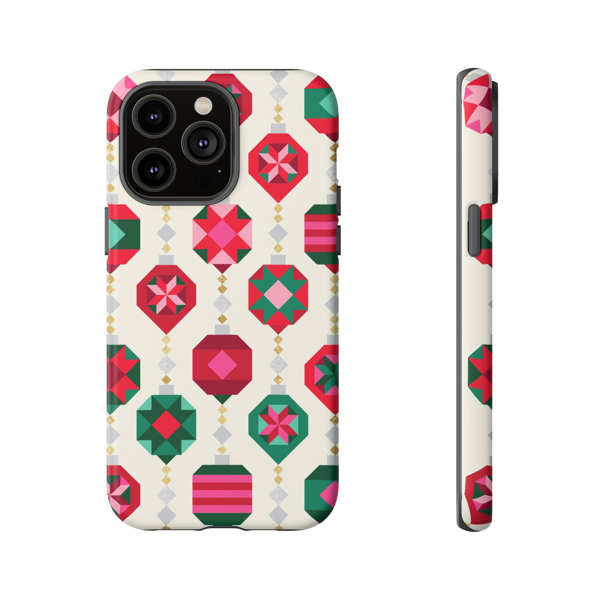 Felicity Ornaments Tough iPhone 14 Pro Max Case – Matte | holiday ornament print