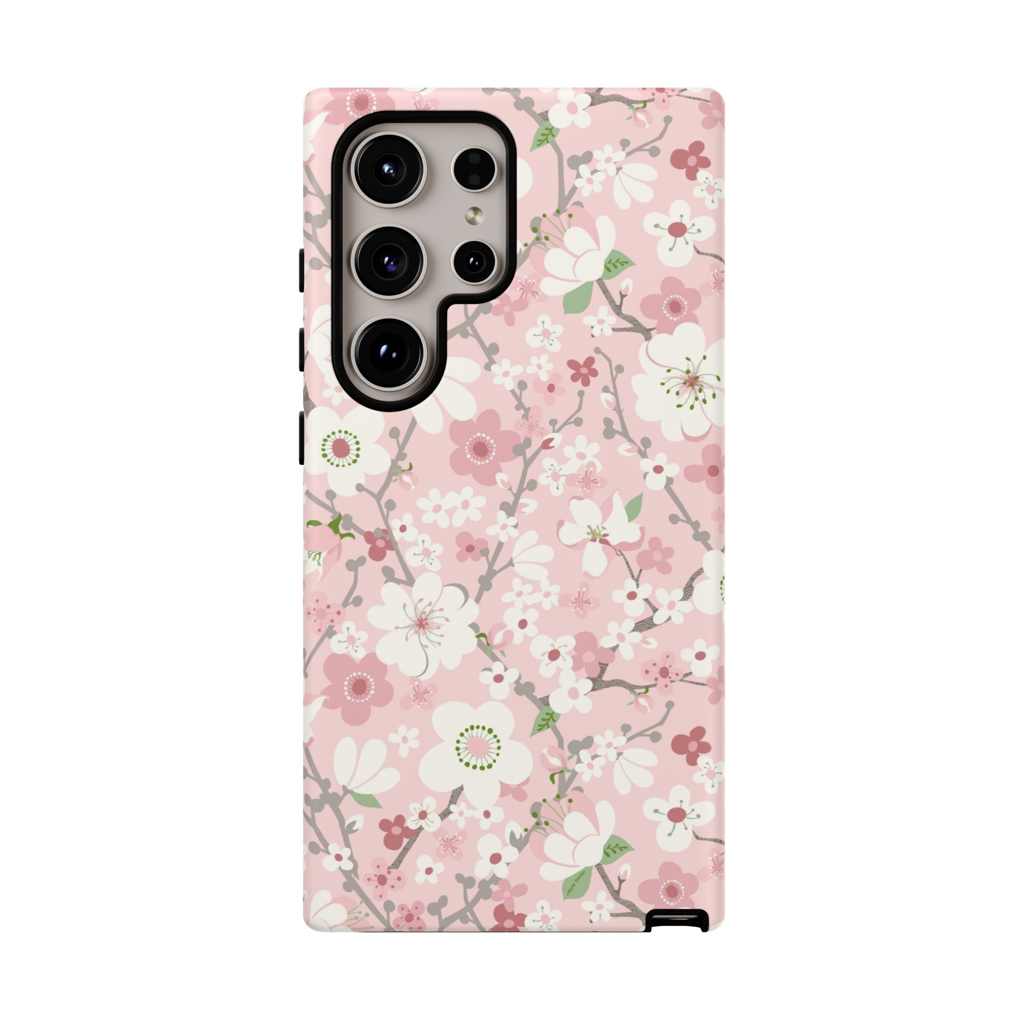 Luxury Pink Cherry Blossom Samsung Galaxy S24 Ultra Case – Matte | pink, white, cherry blossom floral print