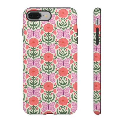 Pink Butterfly iPhone Case - Nature Inspired Design
