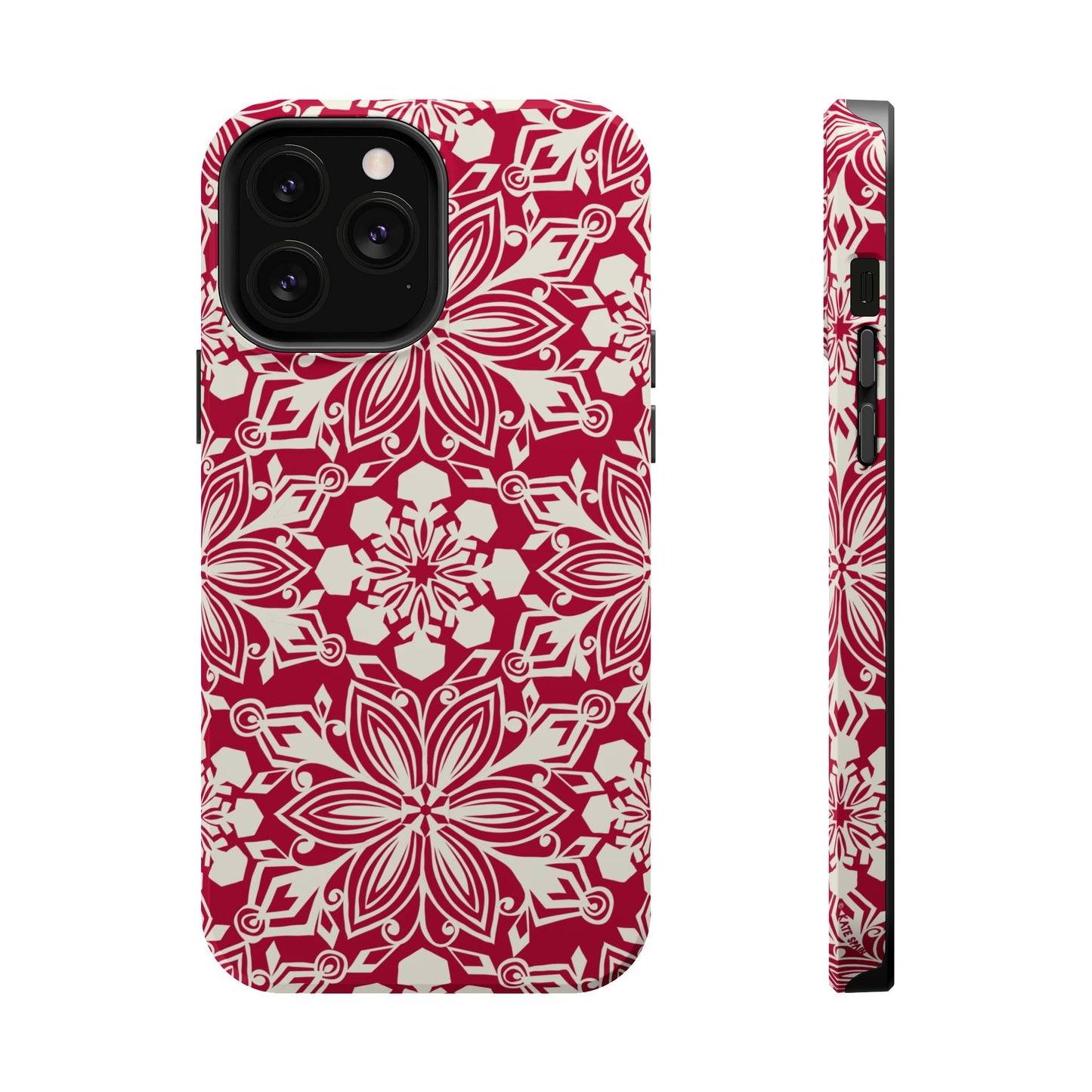 Snowfall Paper Cut Snowflake MagSafe Tough Case iPhone 13 Pro Max Glossy
