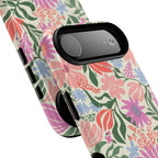 Botanica Pastel MagSafe iPhone 17 Air Case – Glossy | angled view closeup of camera cutout and buttons