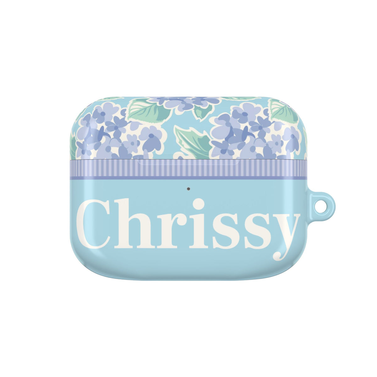 Nantucket Hydrangea Personalized AirPods Case