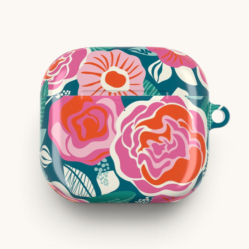 Tea Rose Teal AirPods Case